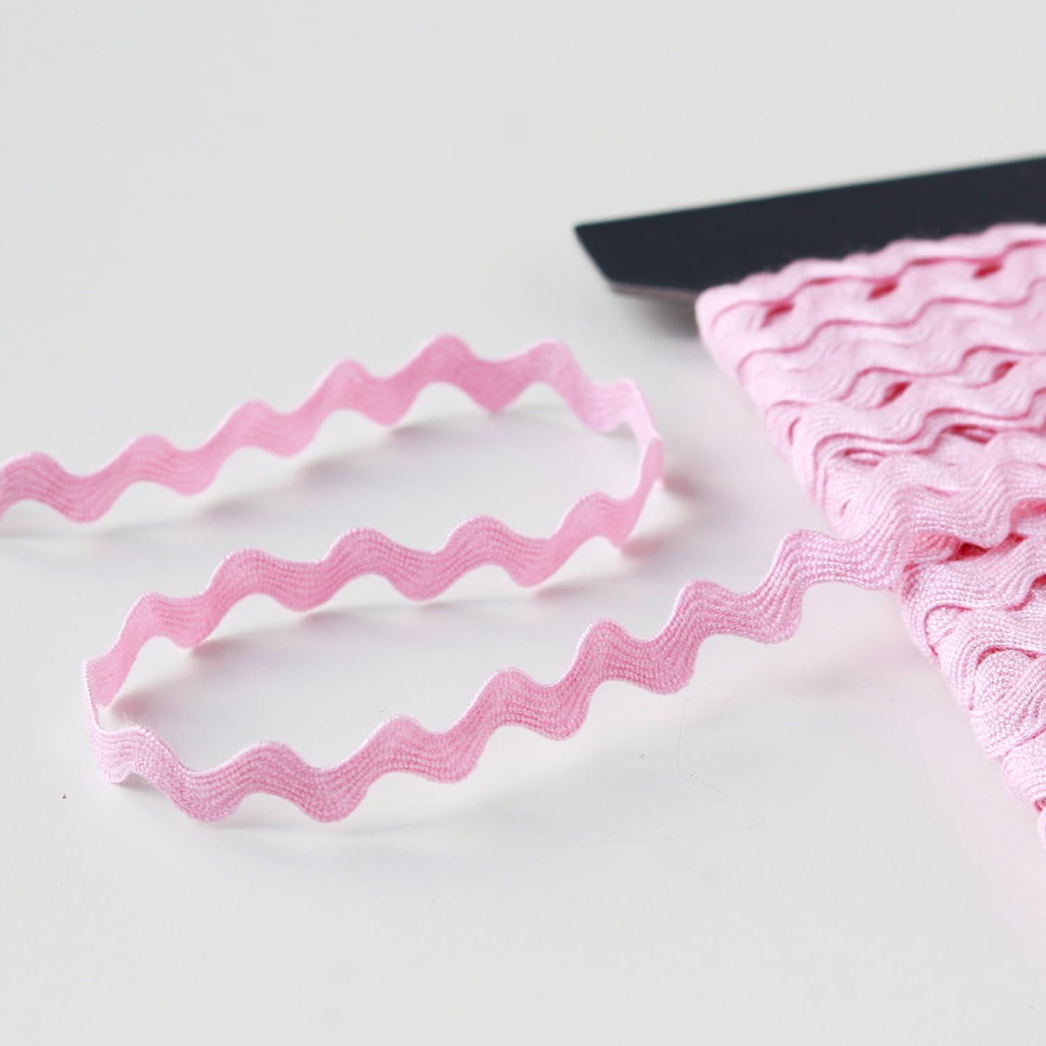 日本紐釦貿易 アクリル 山道テープ 巾約5mm×30m巻 ピンク DAI116-9225-011 （ご注文単位1巻）【直送品】