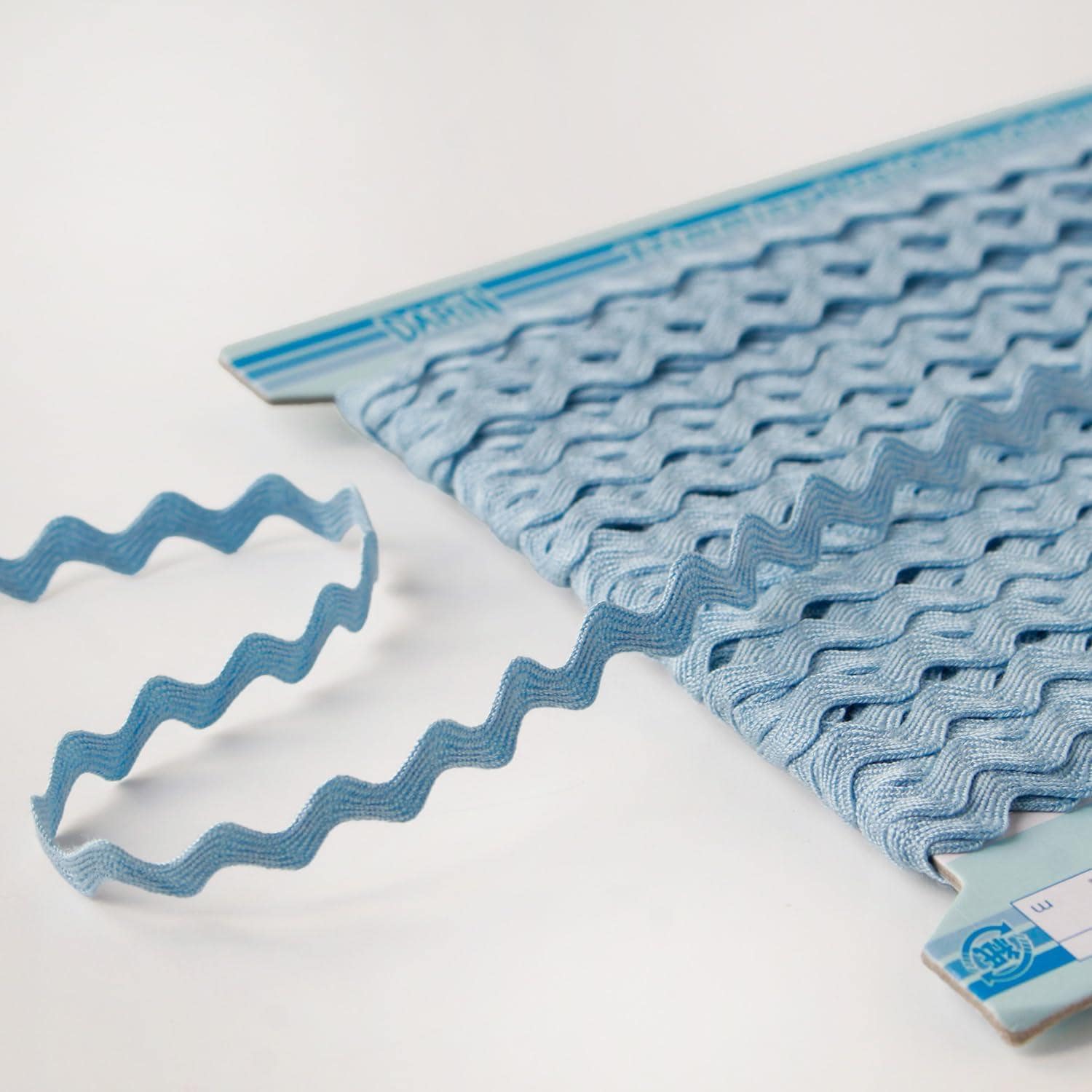 日本紐釦貿易 アクリル 山道テープ 巾約5mm×30m巻 水色 DAI116-9225-051 (ご注文単位1巻)【直送品】