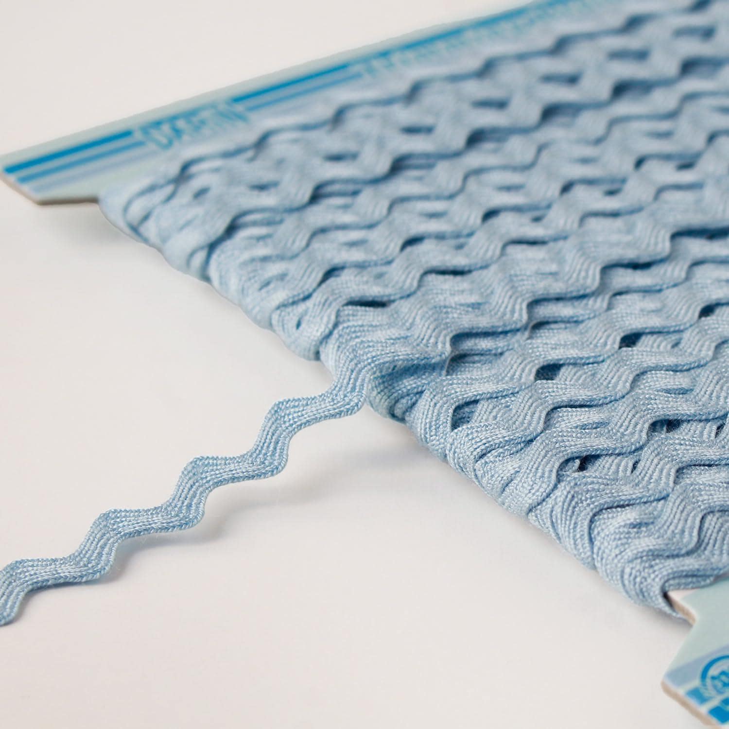 日本紐釦貿易 アクリル 山道テープ 巾約5mm×30m巻 水色 DAI116-9225-051 (ご注文単位1巻)【直送品】