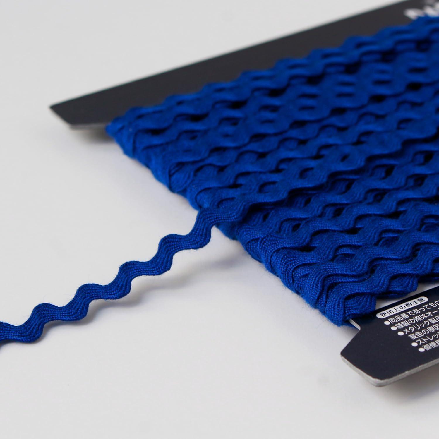 日本紐釦貿易 アクリル 山道テープ 巾約5mm×30m巻 ダークブルー DAI116-9225-053 (ご注文単位1巻)【直送品】