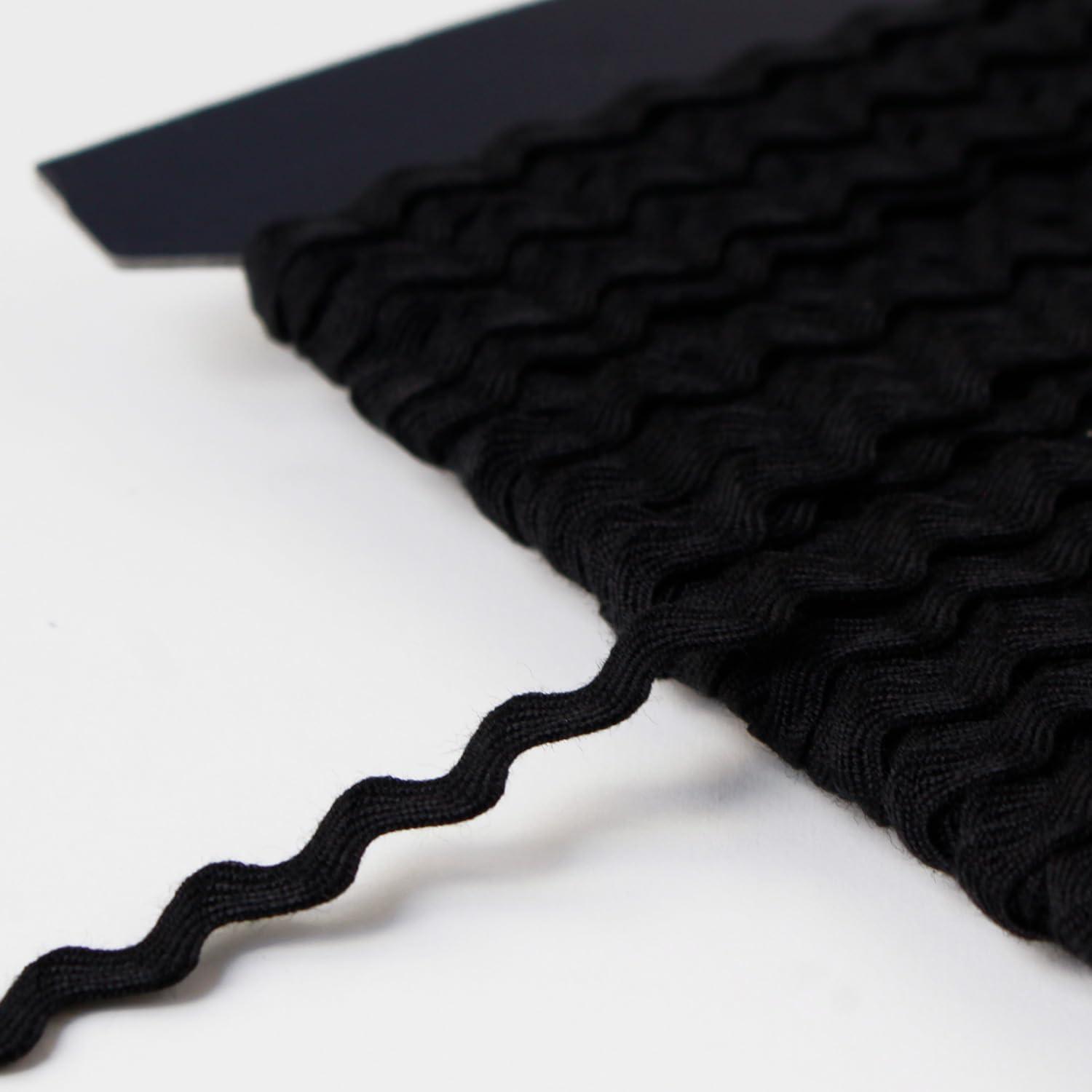 日本紐釦貿易 アクリル 山道テープ 巾約5mm×30m巻 ブラック DAI116-9225-009 (ご注文単位1巻)【直送品】