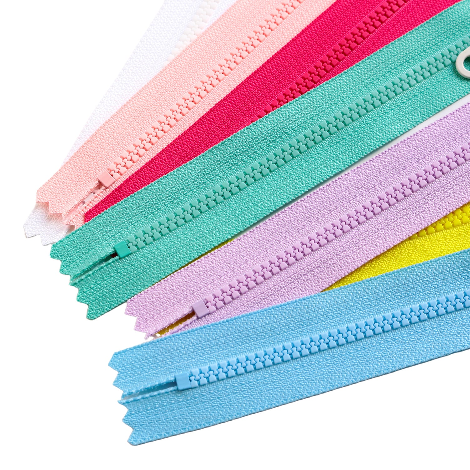 日本紐釦貿易 Y.K.K カラフルコンビビスロンファスナー 20cm 7色セット カラフル 3VSC20-COMIX (ご注文単位1束)【直送品】