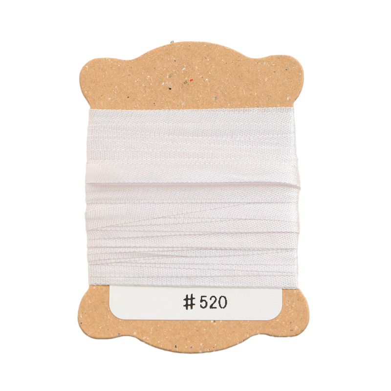 日本紐釦貿易 正絹 刺しゅうリボン 巾3.5mm×約5m巻 カスミイロ KSR-520-5M 1袋（ご注文単位1袋）【直送品】