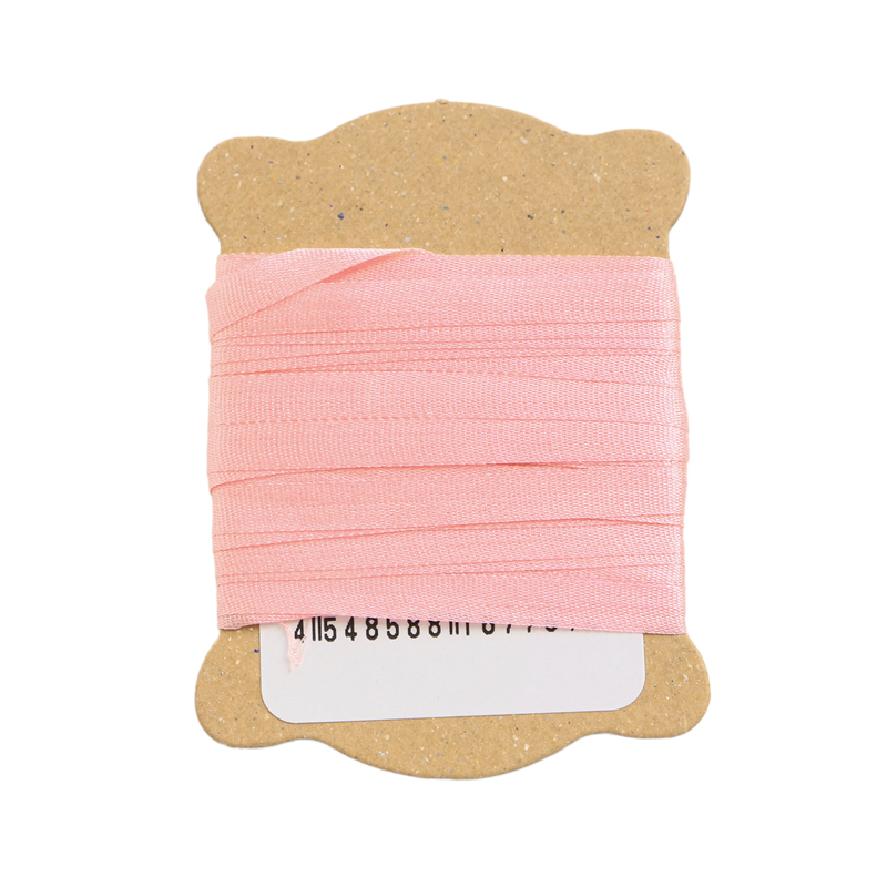 日本紐釦貿易 正絹 刺しゅうリボン 巾3.5mm×約5m巻 5巻セット 1袋（ご注文単位1袋）【直送品】