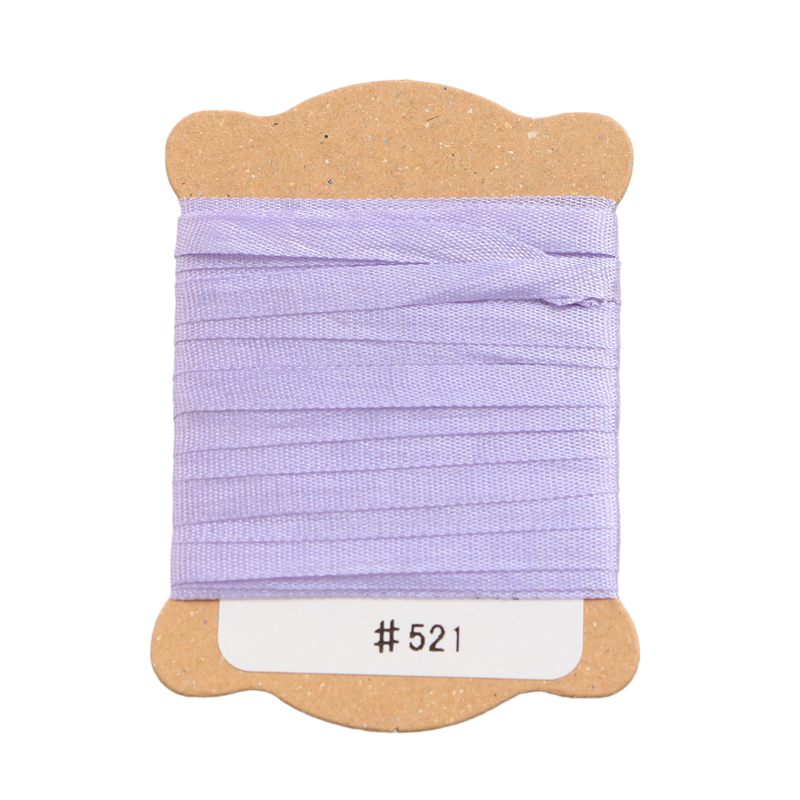 日本紐釦貿易 正絹 刺しゅうリボン 巾3.5mm×約5m巻 5巻セット 1袋（ご注文単位1袋）【直送品】