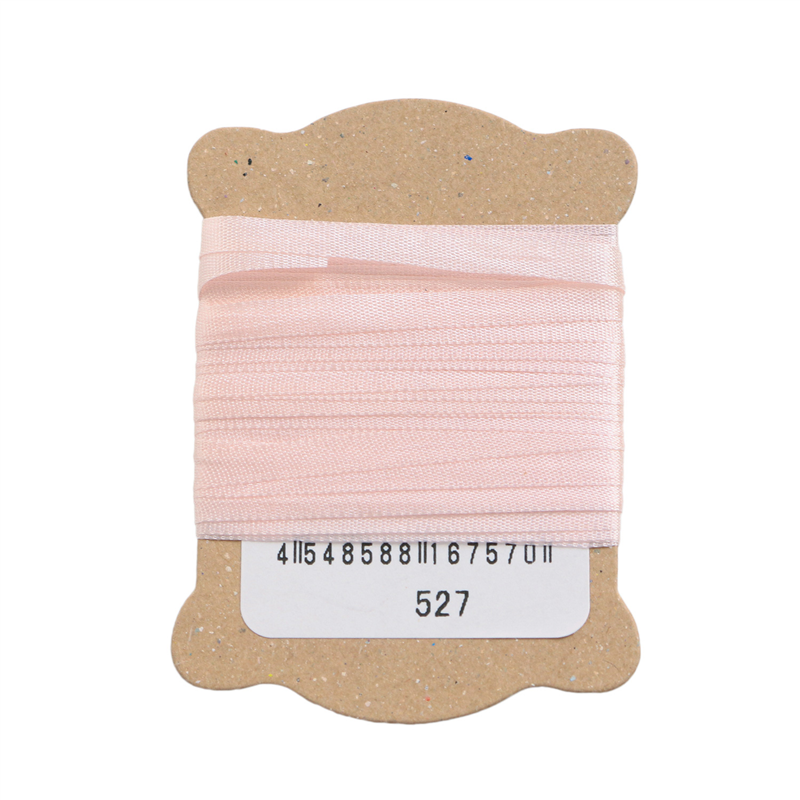 日本紐釦貿易 正絹 刺しゅうリボン 巾3.5mm×約5m巻 5巻セット 1袋（ご注文単位1袋）【直送品】