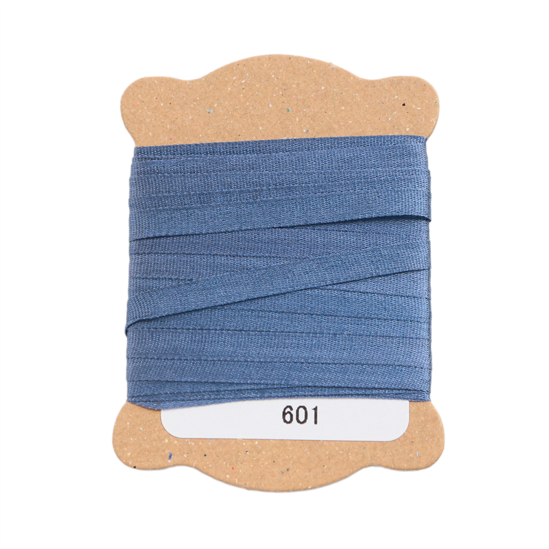 日本紐釦貿易 正絹 刺しゅうリボン 巾3.5mm×約5m巻 5巻セット 1袋（ご注文単位1袋）【直送品】