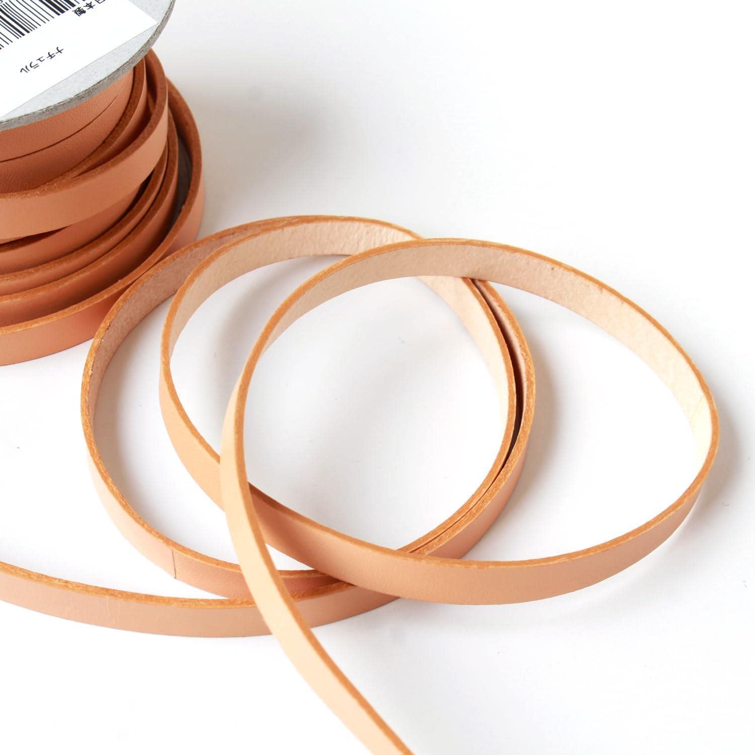 日本紐釦貿易 ヌメ革テープ 10mm 長さ10m巻 ナチュラル MTLS1010-11 （ご注文単位1巻）【直送品】