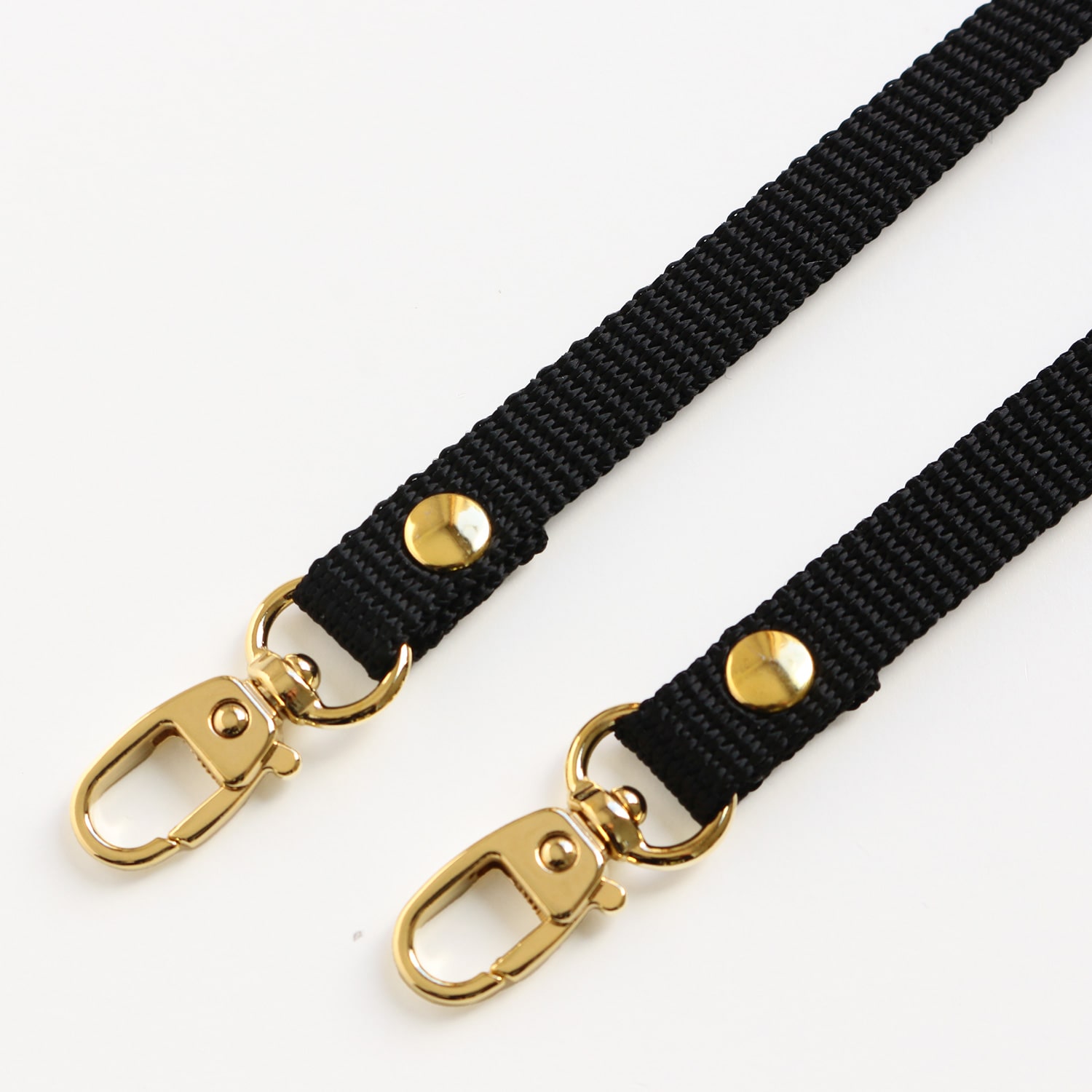 日本紐釦貿易 PPテープショルダーストラップ 金具ゴールド 1本入 ブラック S1140-G-B （ご注文単位1本）【直送品】