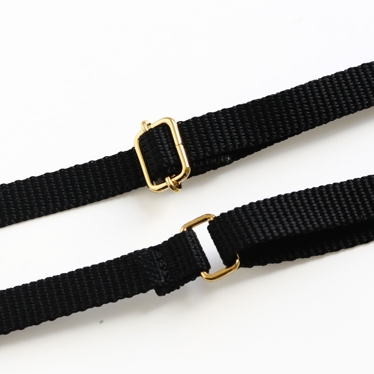 日本紐釦貿易 PPテープショルダーストラップ 金具ゴールド 1本入 ブラック S1140-G-B （ご注文単位1本）【直送品】