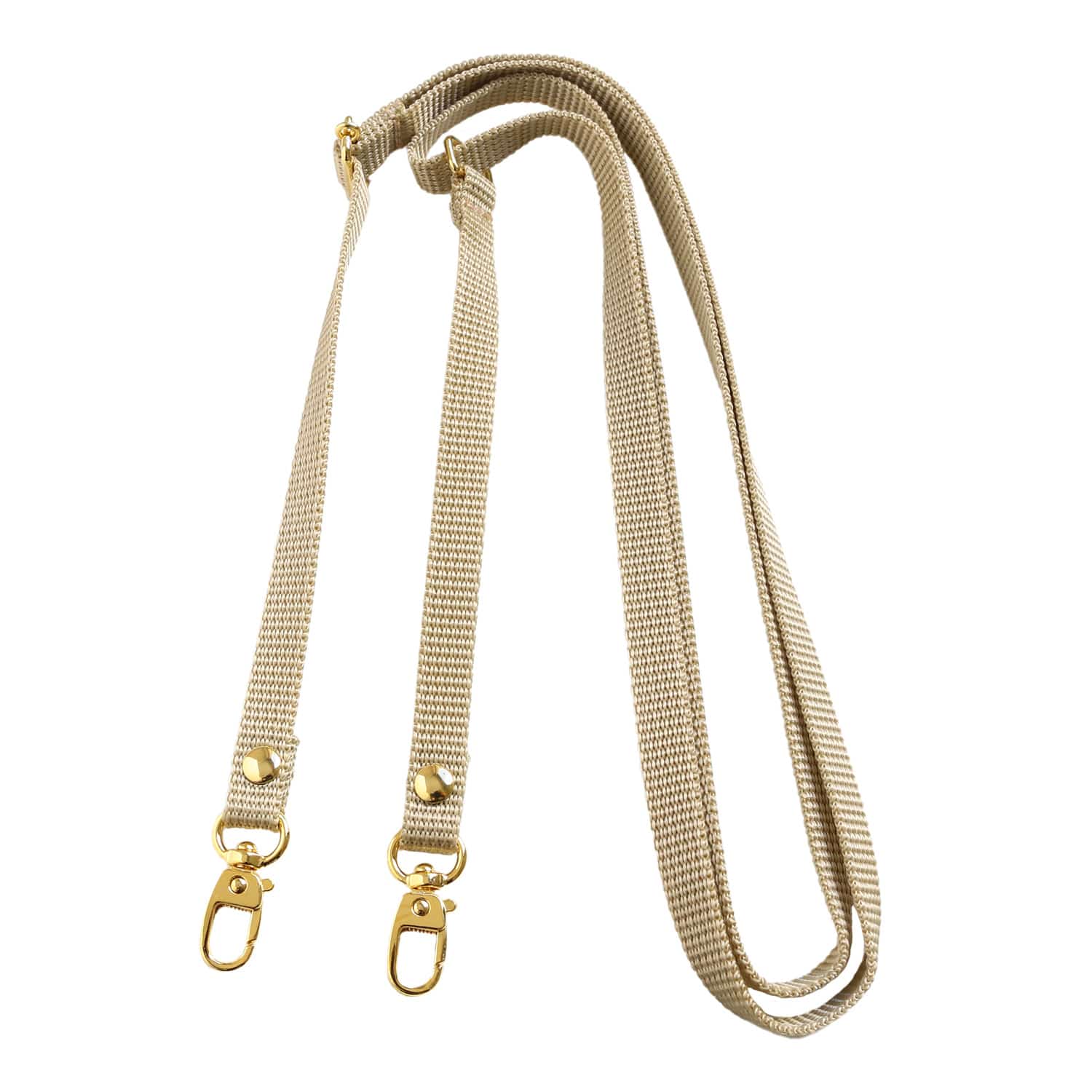 日本紐釦貿易 PPテープショルダーストラップ 金具ゴールド 1本入 ベージュ S1140-G-E （ご注文単位1本）【直送品】