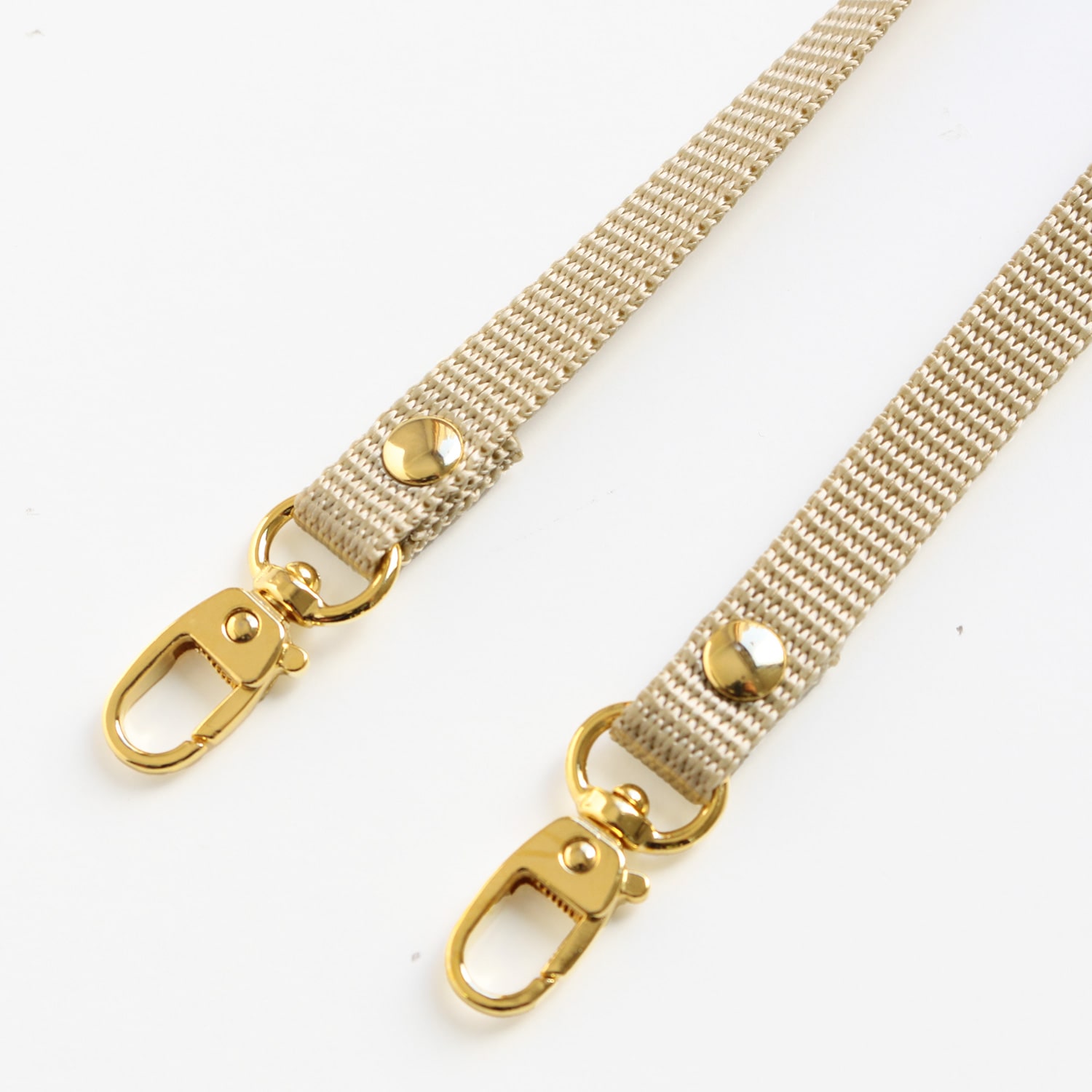 日本紐釦貿易 PPテープショルダーストラップ 金具ゴールド 1本入 ベージュ S1140-G-E (ご注文単位1本)【直送品】