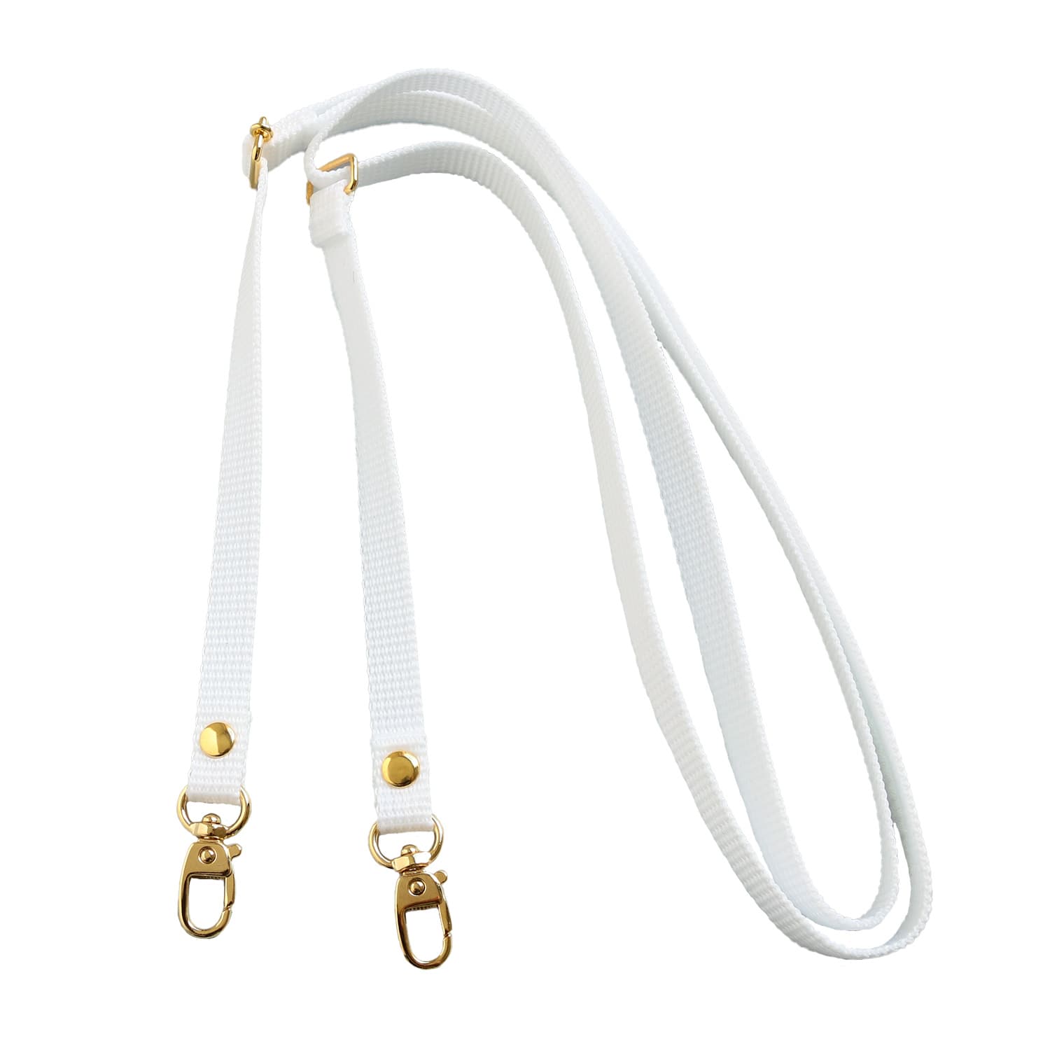 日本紐釦貿易 PPテープショルダーストラップ 金具ゴールド 1本入 ホワイト S1140-G-W （ご注文単位1本）【直送品】