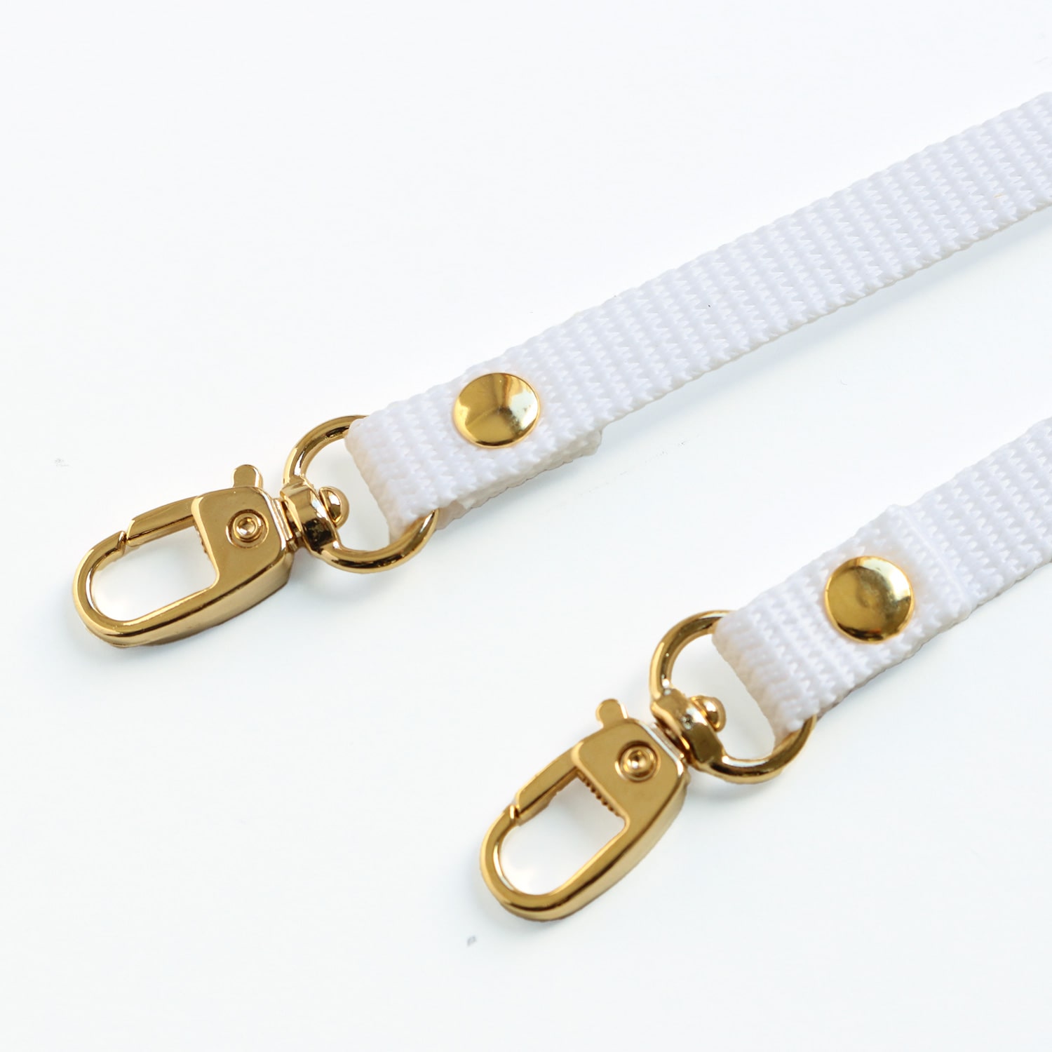 日本紐釦貿易 PPテープショルダーストラップ 金具ゴールド 1本入 ホワイト S1140-G-W （ご注文単位1本）【直送品】