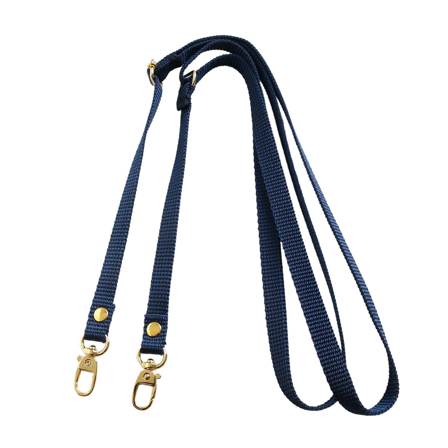 日本紐釦貿易 PPテープショルダーストラップ 金具ゴールド 1本入 ネイビー S1140-G-N (ご注文単位1本)【直送品】