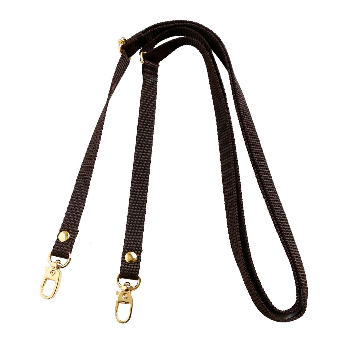 日本紐釦貿易 PPテープショルダーストラップ 金具ゴールド 1本入 チョコ S1140-G-C （ご注文単位1本）【直送品】