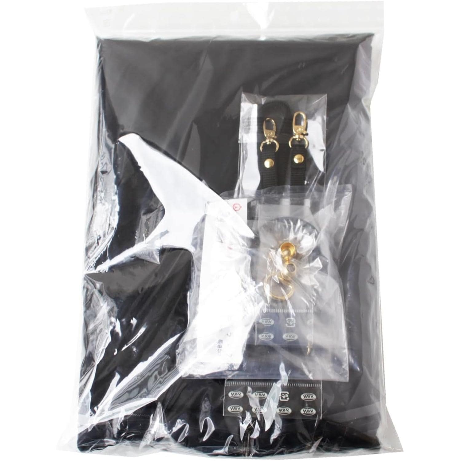 日本紐釦貿易 日本紐釦 巾着ショルダーバッグが作れるキットセット ブラックカラー ブラック 3SET-PSBSET-B （ご注文単位1セット）【直送品】