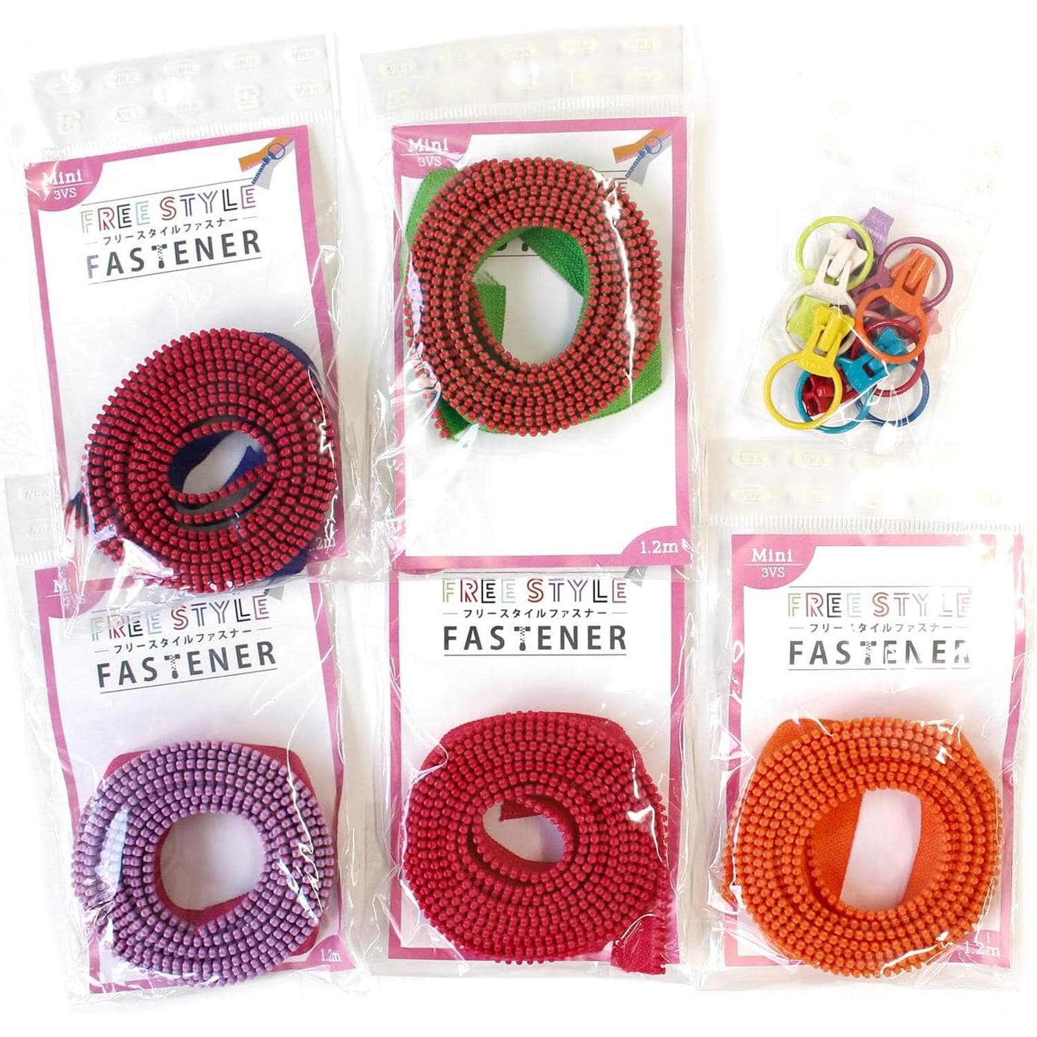 日本紐釦貿易 フリースタイルファスナーチェーン＆スライダー アートカラーセット FS3VS-AMASET-D （ご注文単位1セット）【直送品】