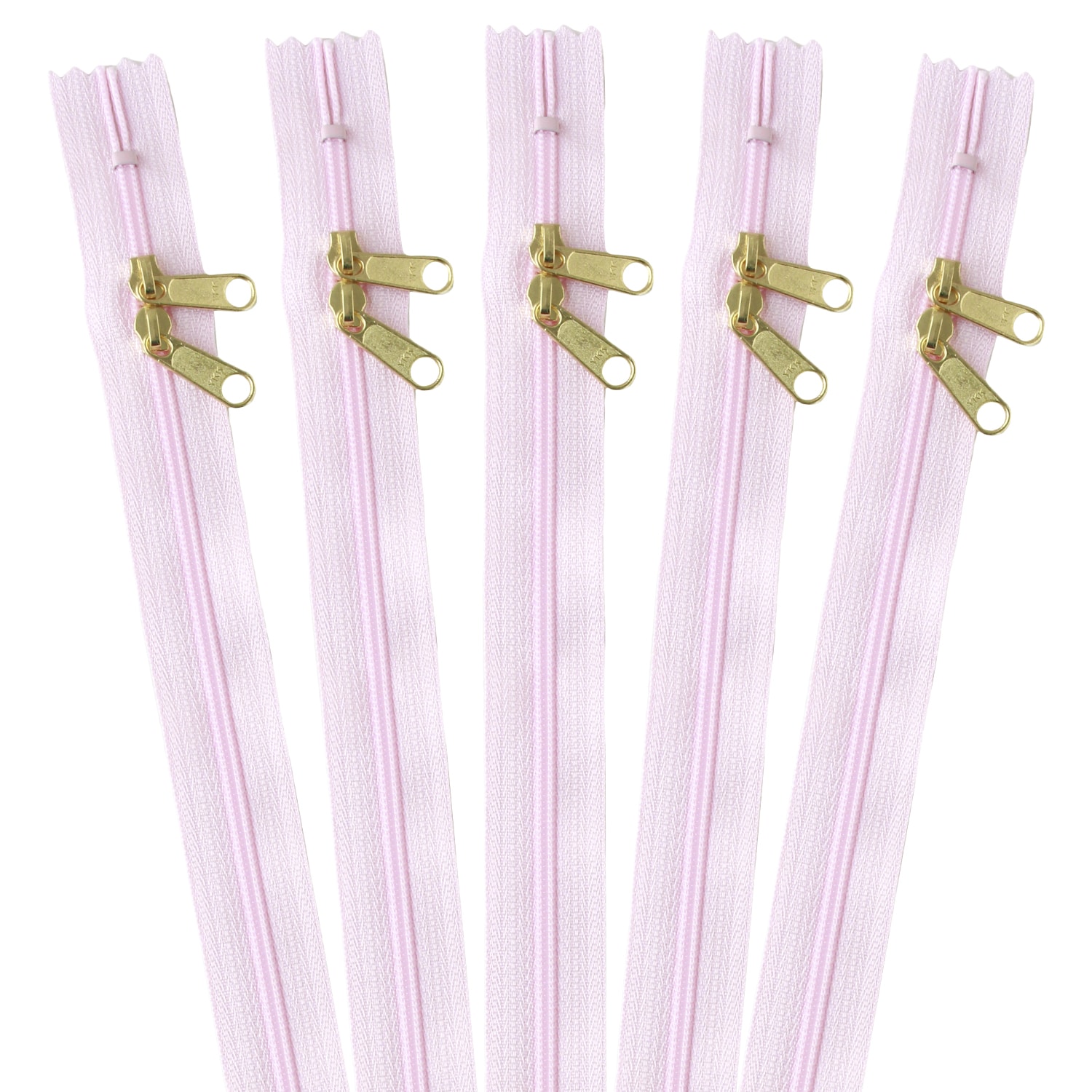 日本紐釦貿易 両開きファスナー30cm 5本入 ピンク 3CFGW30-512 （ご注文単位1束）【直送品】