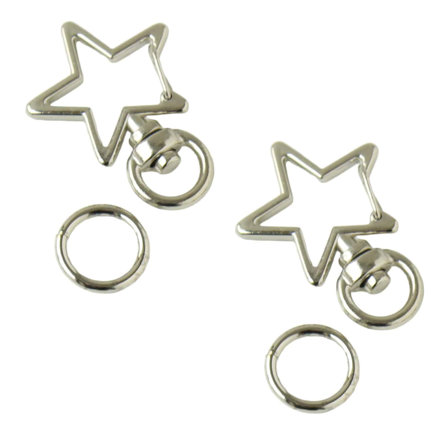 日本紐釦貿易 チャームナスカン 星 シルバー 丸カン付 5P MOL-3510-5 (ご注文単位1束)【直送品】