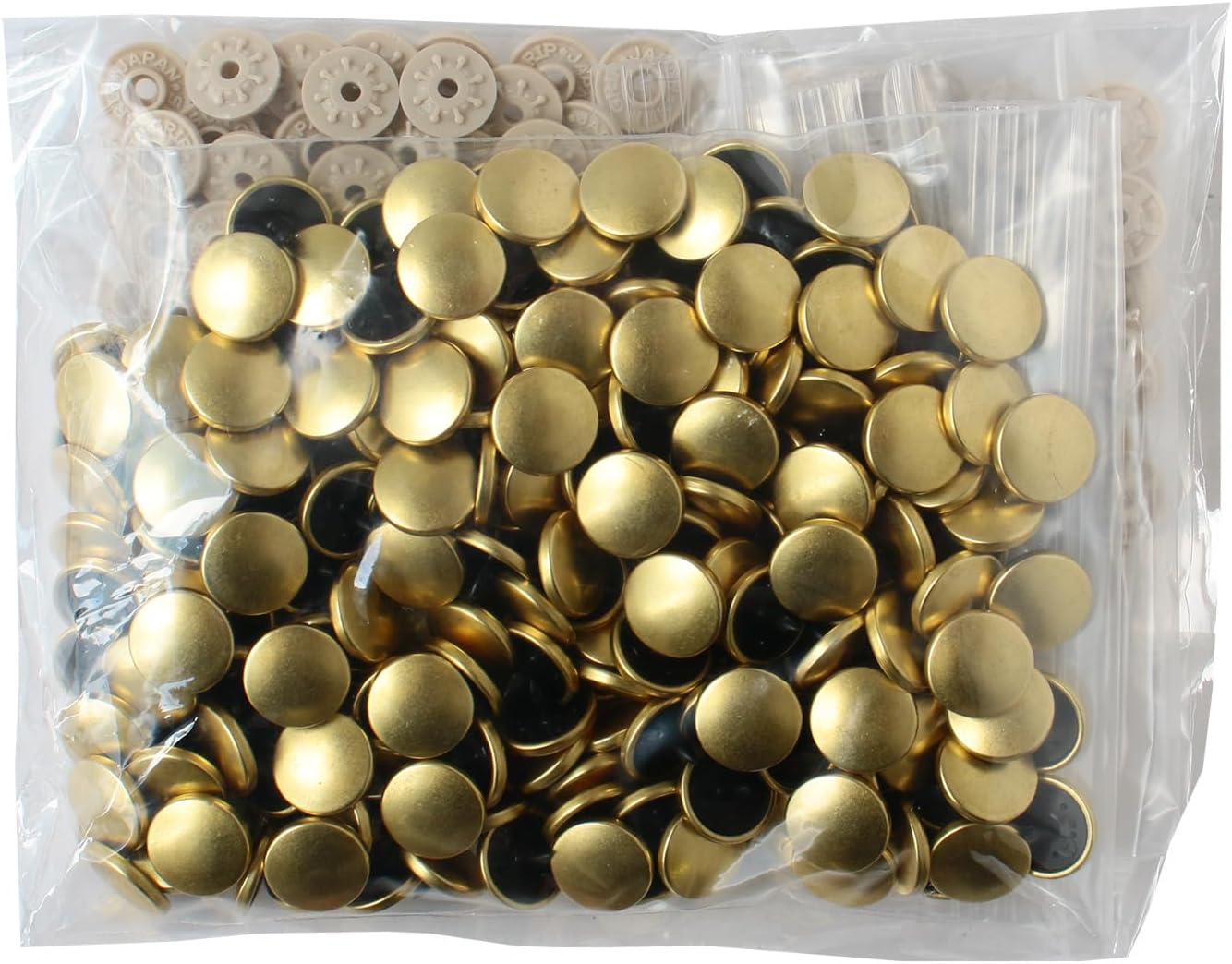 日本紐釦貿易 SUN METAL SNAP サンスナップ 両面メタル風スナップ 13mm 100組 イエローゴールド SMS13-TYL-100 （ご注文単位1束）【直送品】