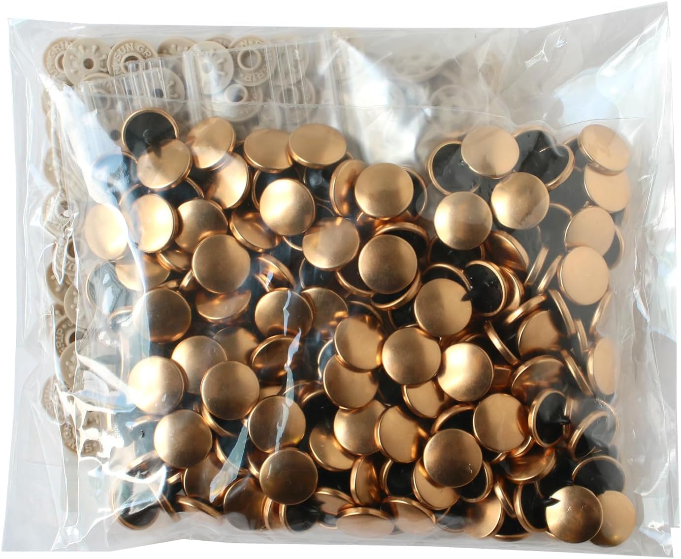 日本紐釦貿易 SUN METAL SNAP サンスナップ 両面メタル風スナップ 13mm 100組 ピンクゴールド SMS13-TCP-100 （ご注文単位1束）【直送品】