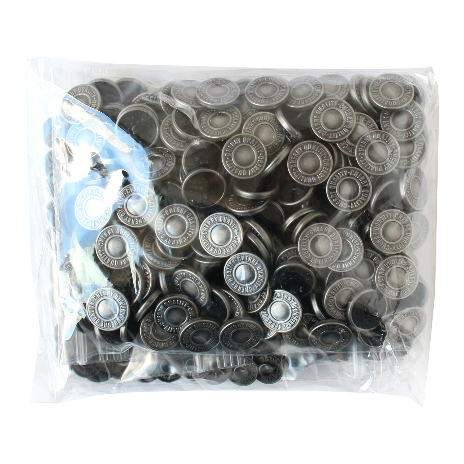 日本紐釦貿易 サンメタルスナップ 両面メタル風 15mm 100組入 アンティークシルバー SMS15-1THS-100 （ご注文単位1束）【直送品】