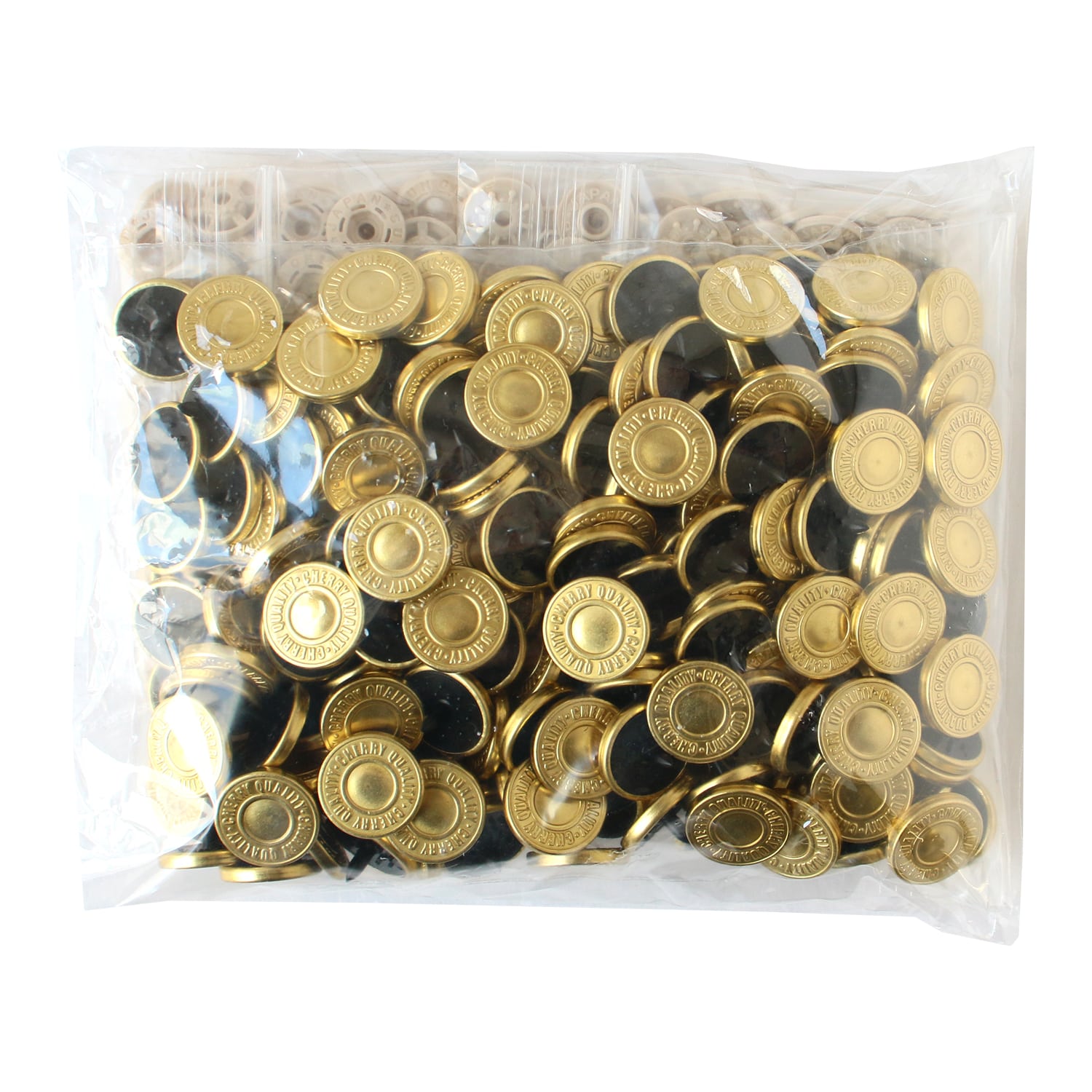 日本紐釦貿易 サンメタルスナップ 両面メタル風 15mm 100組入 イエローゴールド SMS15-1TYL-100 （ご注文単位1束）【直送品】