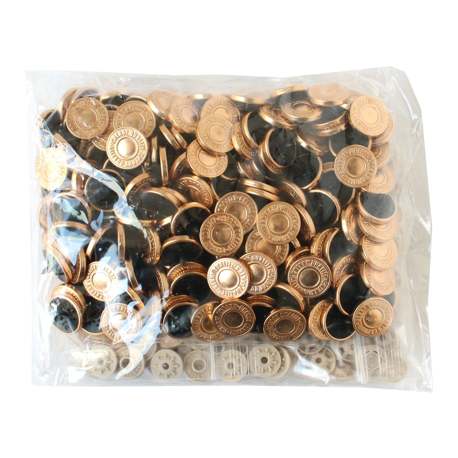 日本紐釦貿易 サンメタルスナップ 両面メタル風 15mm 100組入 ピンクゴールド SMS15-1TCP-100 （ご注文単位1束）【直送品】