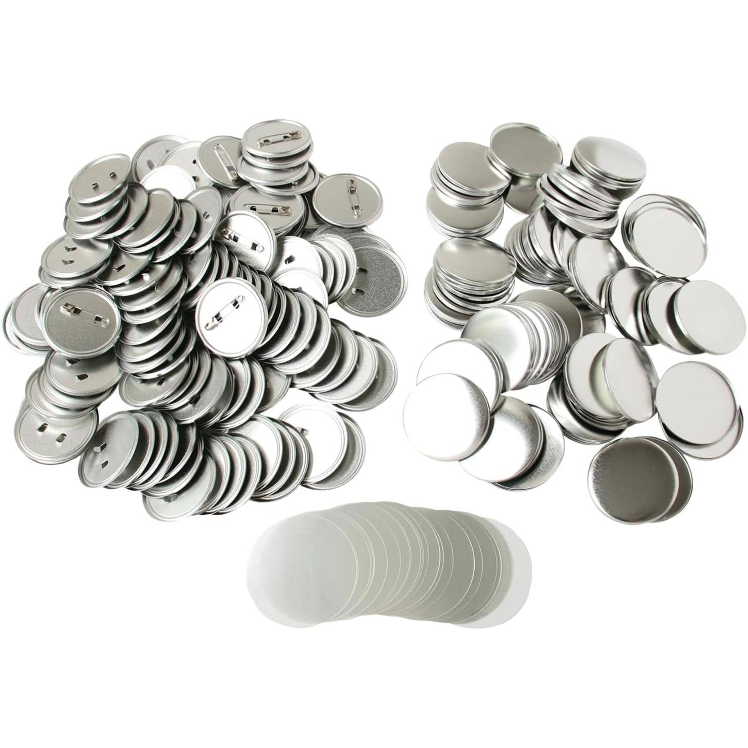 日本紐釦貿易 缶バッジ土台パーツ 丸形 透明フィルム付 φ44mm 100セット入 PT-44 （ご注文単位1束）【直送品】