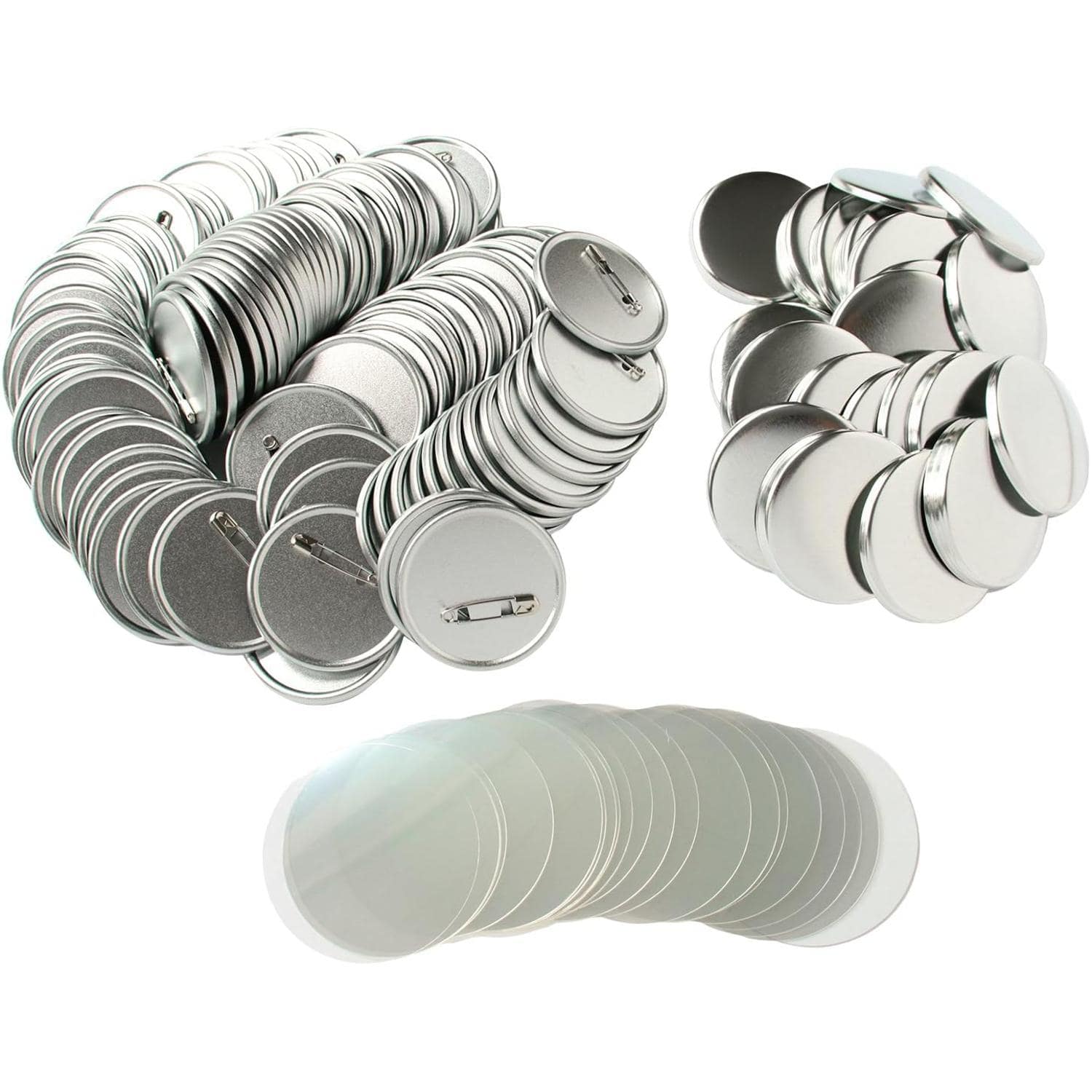 日本紐釦貿易 缶バッジ土台パーツ 丸形 透明フィルム付 φ56mm 100セット入 PT-56 （ご注文単位1束）【直送品】