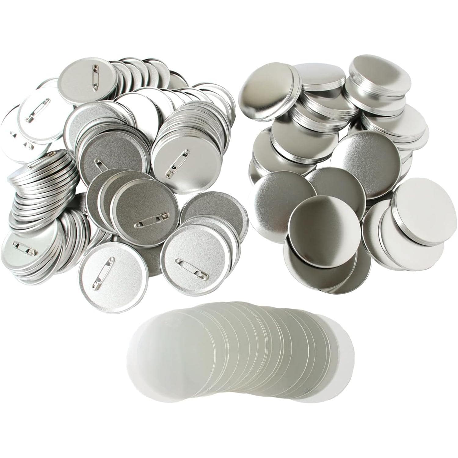 日本紐釦貿易 缶バッジ土台パーツ 丸形 透明フィルム付 φ75mm 100セット入 PT-75 （ご注文単位1束）【直送品】