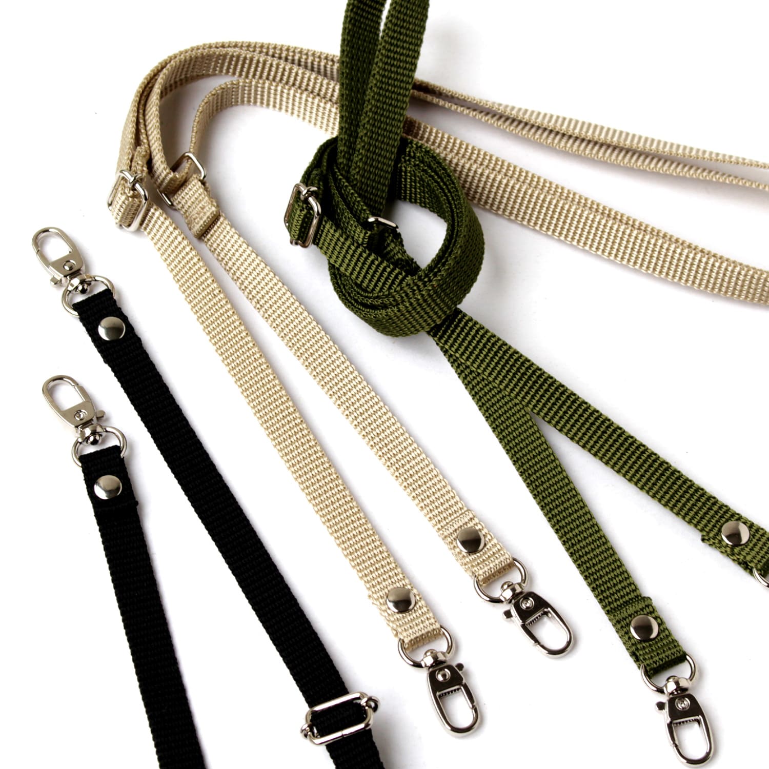 日本紐釦貿易 PPテープショルダーストラップ 金具シルバー ダークグリーン S1140-S-DG (ご注文単位1本)【直送品】