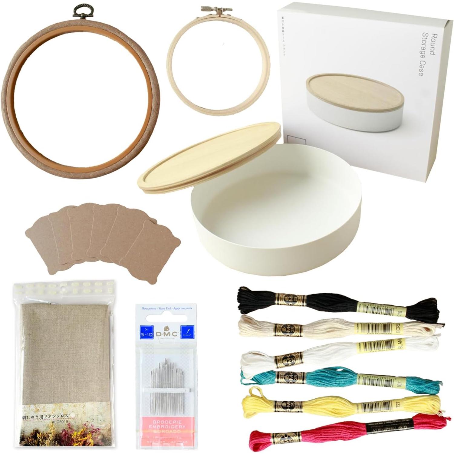 日本紐釦貿易 (Nippon Chuko) 蓋付き収納ケース付き・ステッチャーズセット 刺しゅうセット EMBBOXSET （ご注文単位1セット）【直送品】