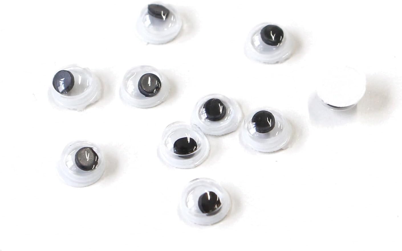 日本紐釦貿易 動眼(貼付) 4㎜ 10個x5袋 MOL-2101-5 （ご注文単位1セット）【直送品】