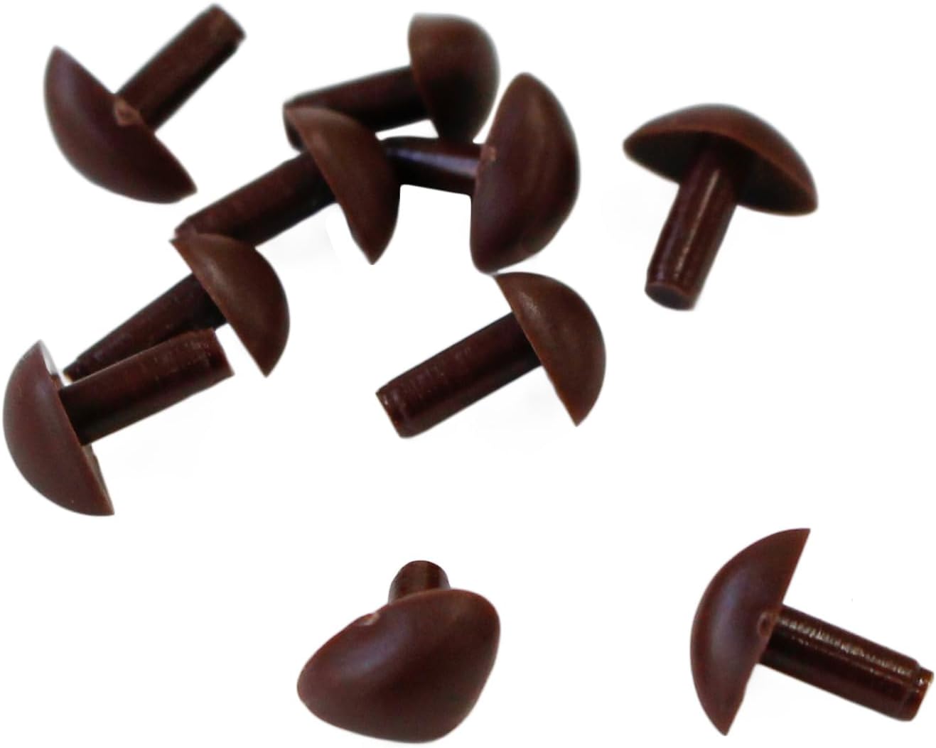 日本紐釦貿易 さし鼻 9㎜ 茶 10個x5袋 MOL-2190-5 （ご注文単位1セット）【直送品】