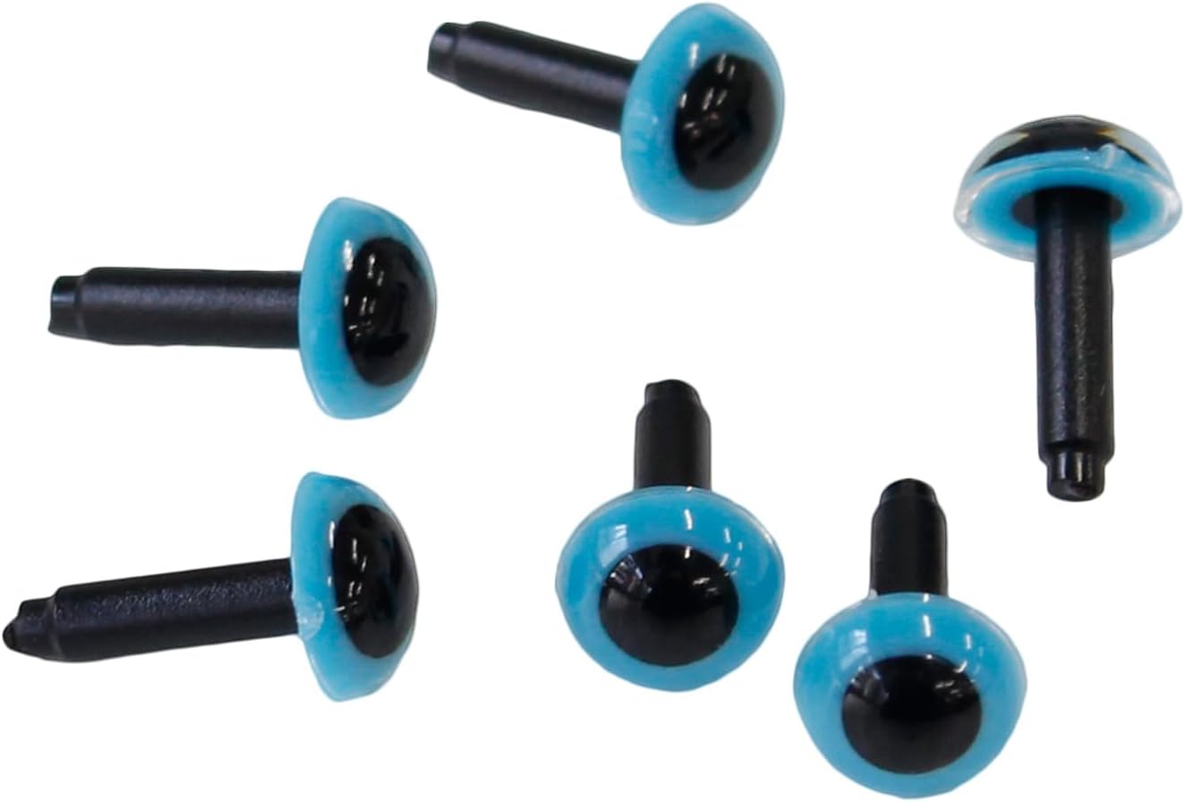 日本紐釦貿易 クリスタルアイ 6㎜ ブルー 6個x5袋 MOL-2203-5 （ご注文単位1セット）【直送品】