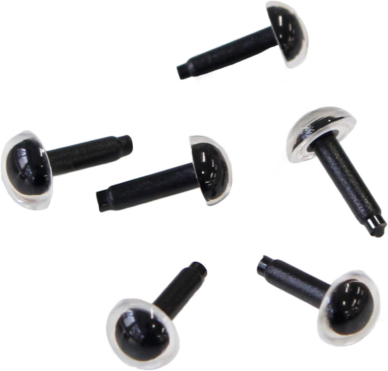 日本紐釦貿易 クリスタルアイ 6㎜ クリア 6個x5袋 MOL-2205-5 （ご注文単位1セット）【直送品】