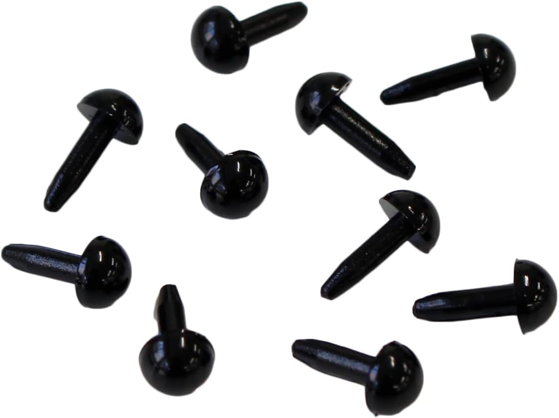 日本紐釦貿易 さし目 4㎜ 黒 10個x5袋 MOL-2405-5 （ご注文単位1セット）【直送品】