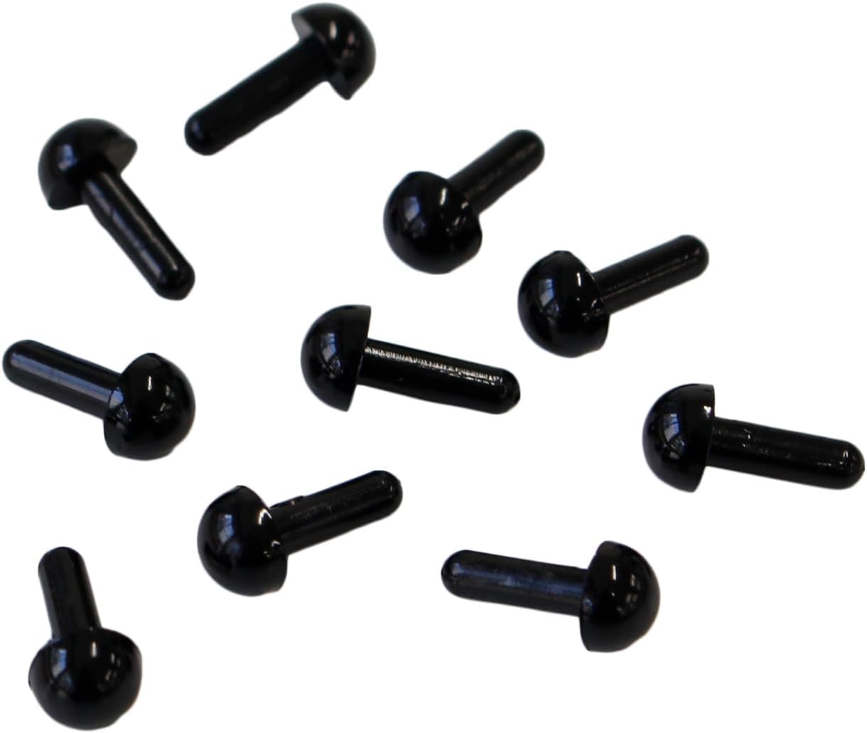 日本紐釦貿易 さし目 4.5㎜ 黒 10個x5袋 MOL-2406-5 （ご注文単位1セット）【直送品】