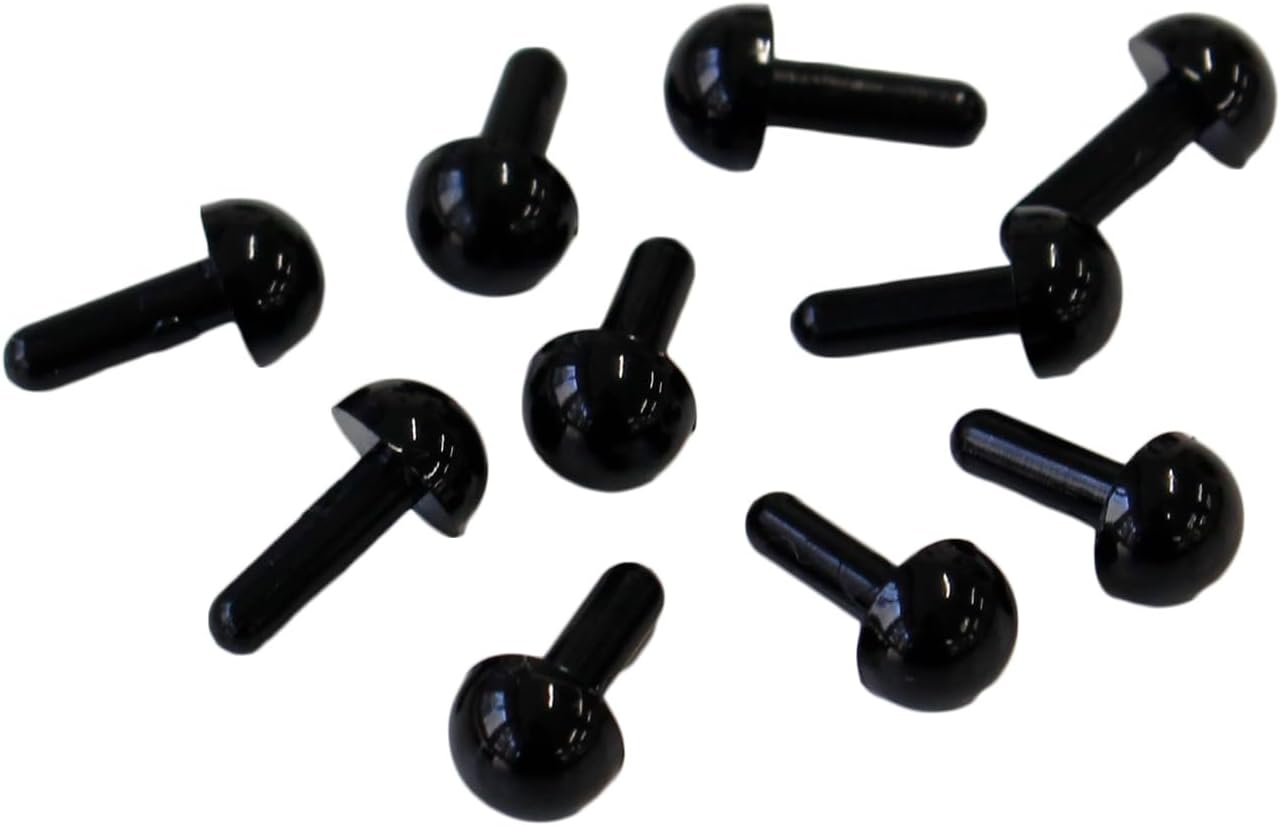 日本紐釦貿易 さし目 5㎜ 黒 10個x5袋 MOL-2407-5 （ご注文単位1セット）【直送品】