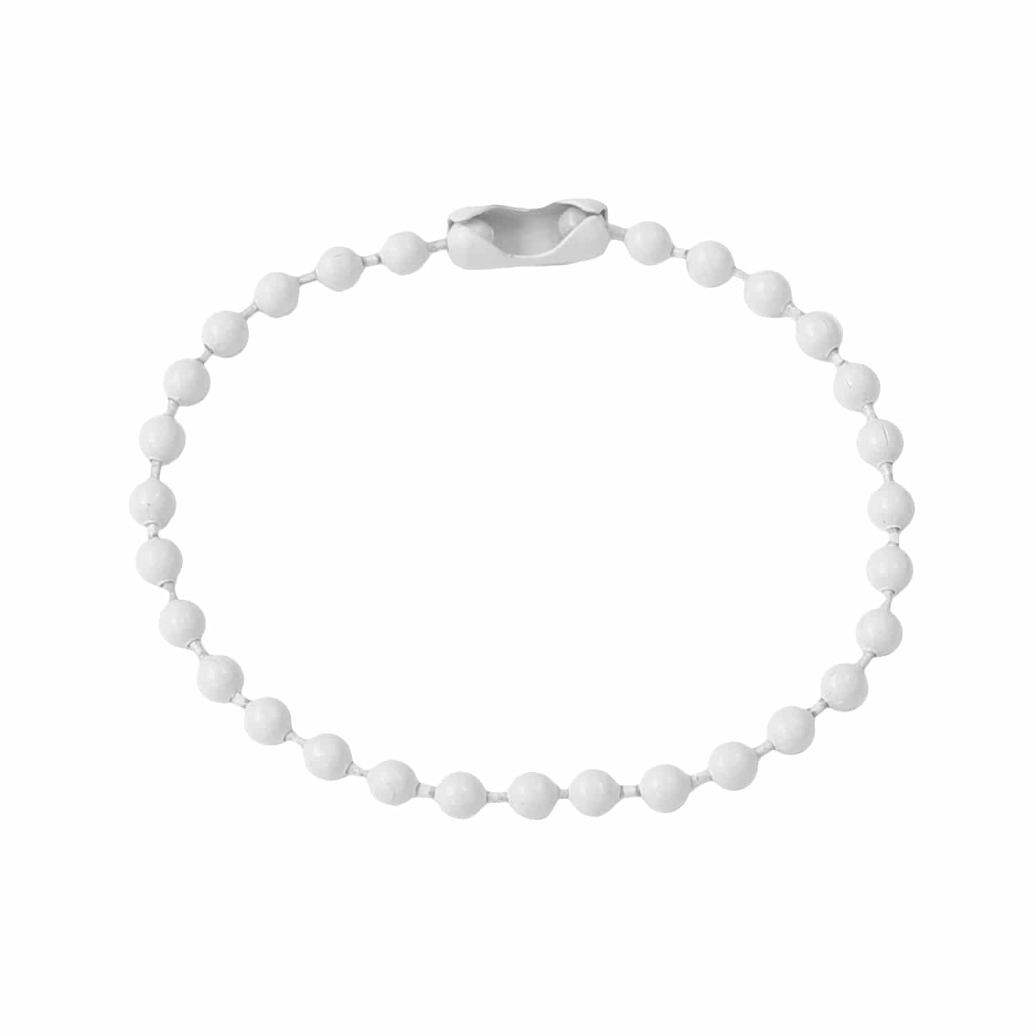 日本紐釦貿易 カラフルボールチェーン ホワイト 2本入5袋セット MOL-BC1-5 (ご注文単位1束)【直送品】