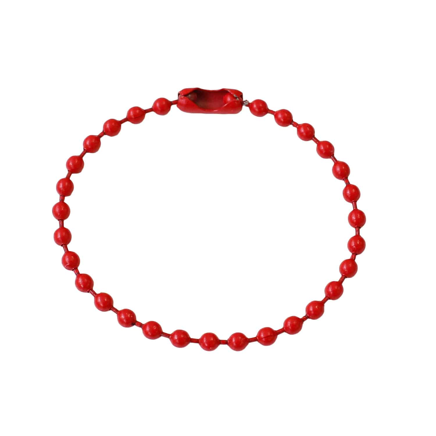 日本紐釦貿易 カラフルボールチェーン レッド 2本入5袋セット MOL-BC6-5 (ご注文単位1束)【直送品】