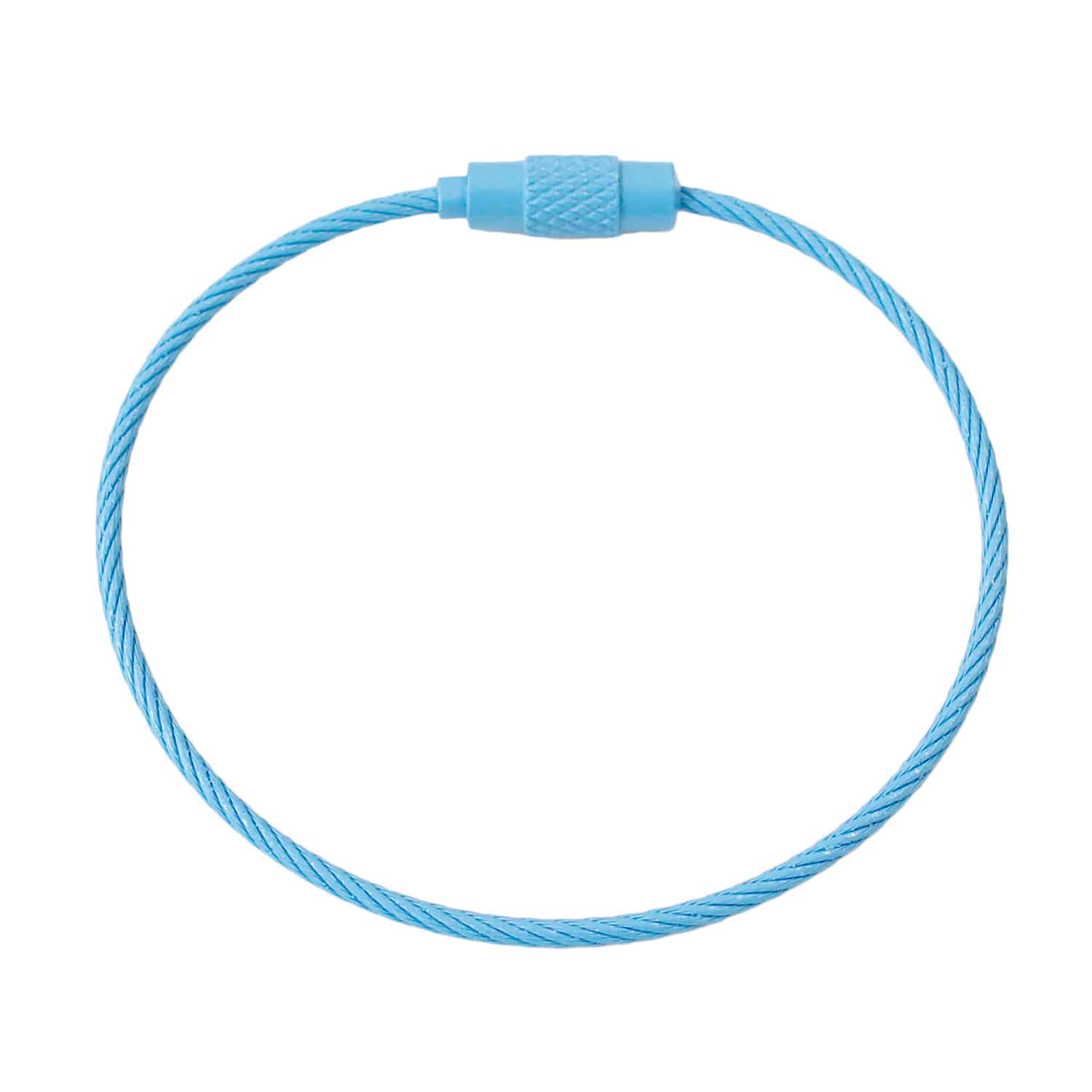 日本紐釦貿易 カラフルワイヤーリング ブルー 2本入5袋セット MOL-WR8-5 (ご注文単位1束)【直送品】