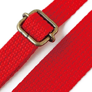 日本紐釦貿易 細巾アクリルショルダーストラップ 赤 DCH9844-7 （ご注文単位1本）【直送品】