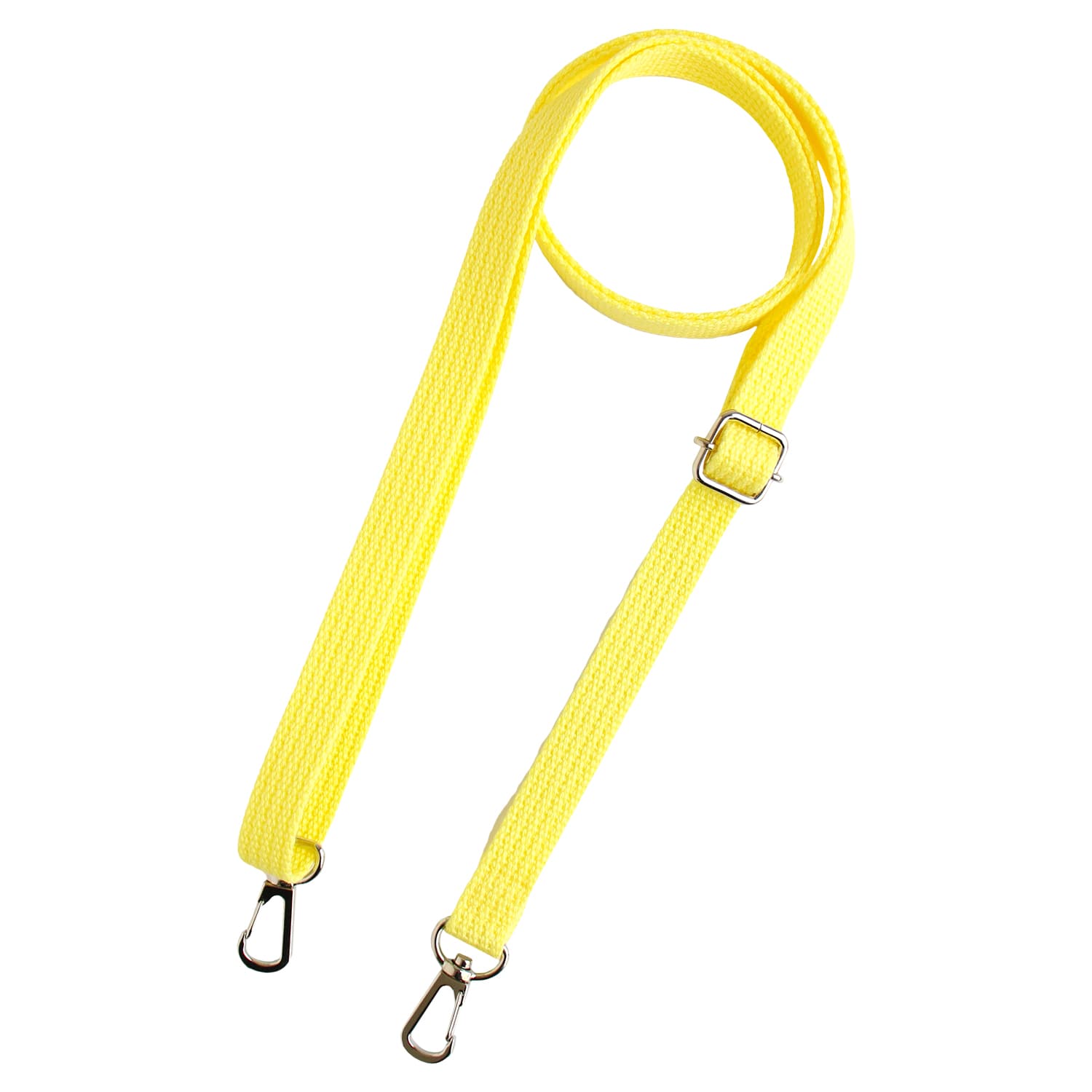 日本紐釦貿易 細巾アクリルショルダーストラップ パステルイエロー DCH9844-18 (ご注文単位1本)【直送品】