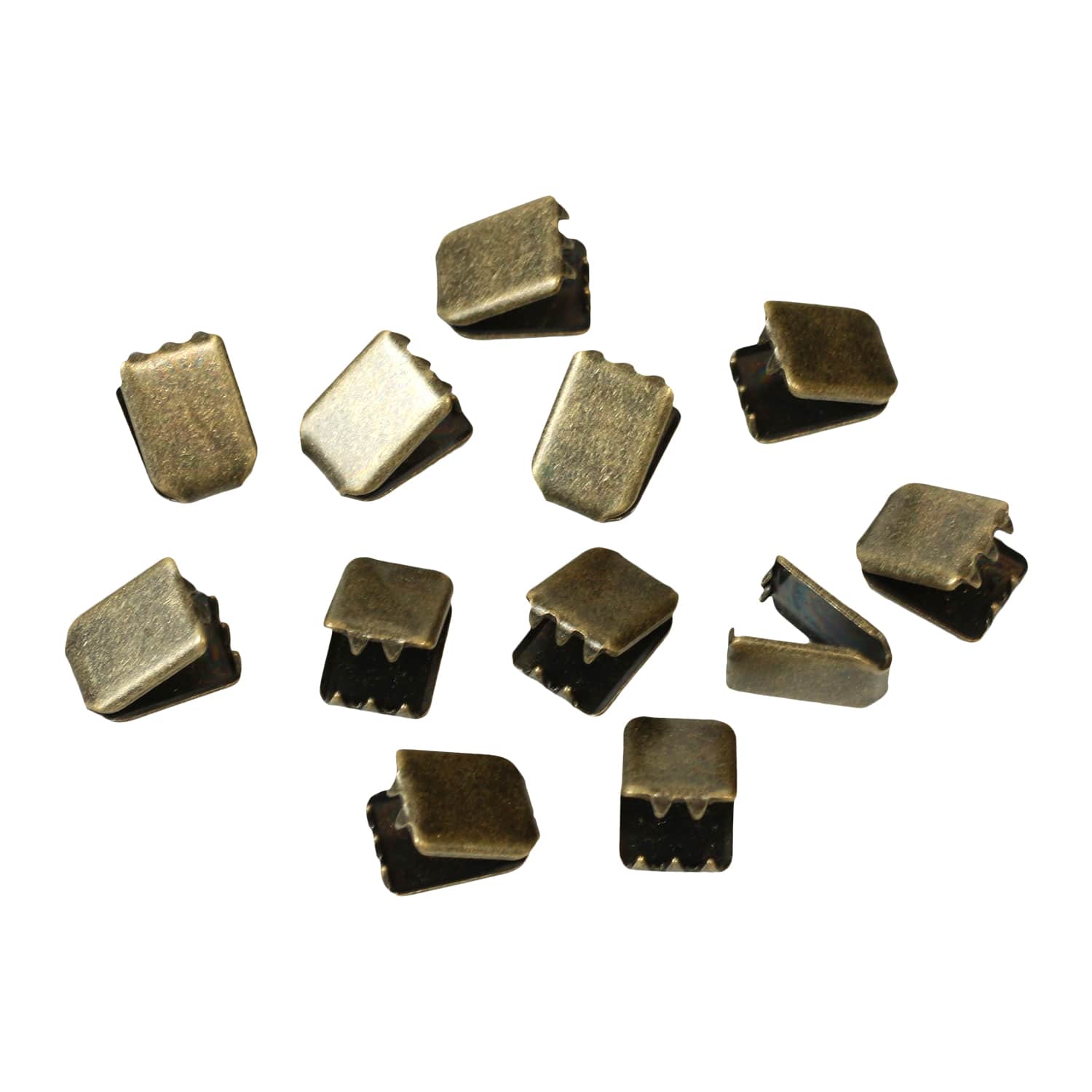 日本紐釦貿易 先止金具 7mm巾 12個 アンティークゴールド SGM-W7-AG （ご注文単位1束）【直送品】