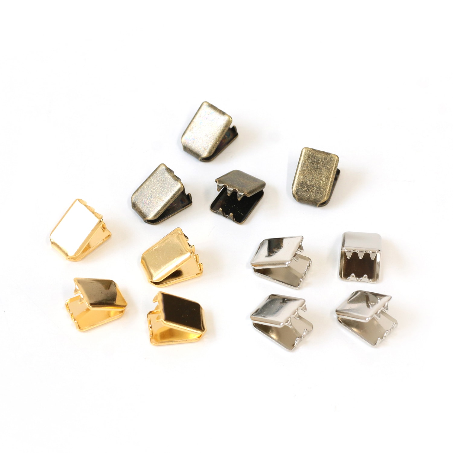 日本紐釦貿易 先止金具 7mm巾 12個 ゴールド SGM-W7-G (ご注文単位1束)【直送品】