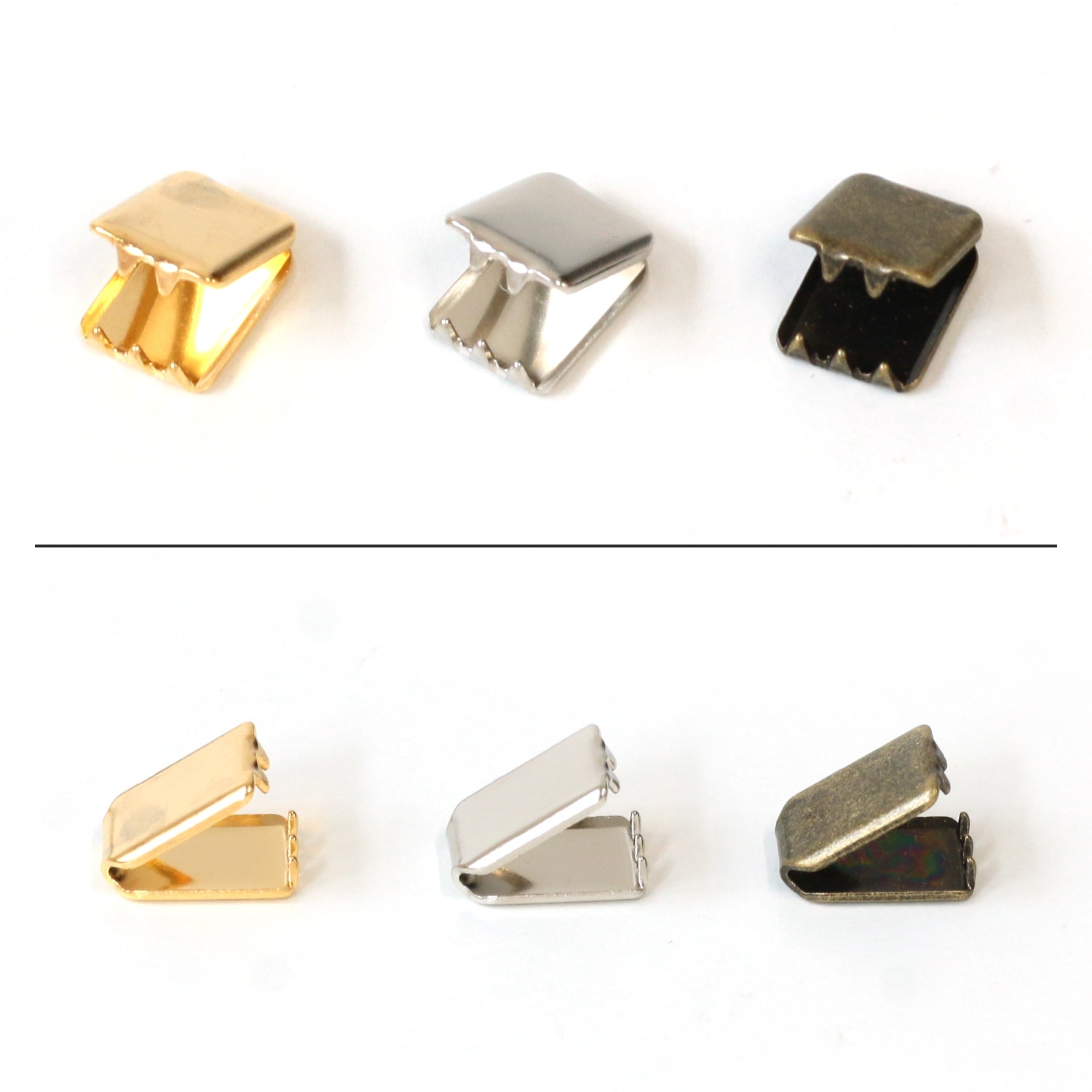 日本紐釦貿易 先止金具 7mm巾 12個 ゴールド SGM-W7-G (ご注文単位1束)【直送品】