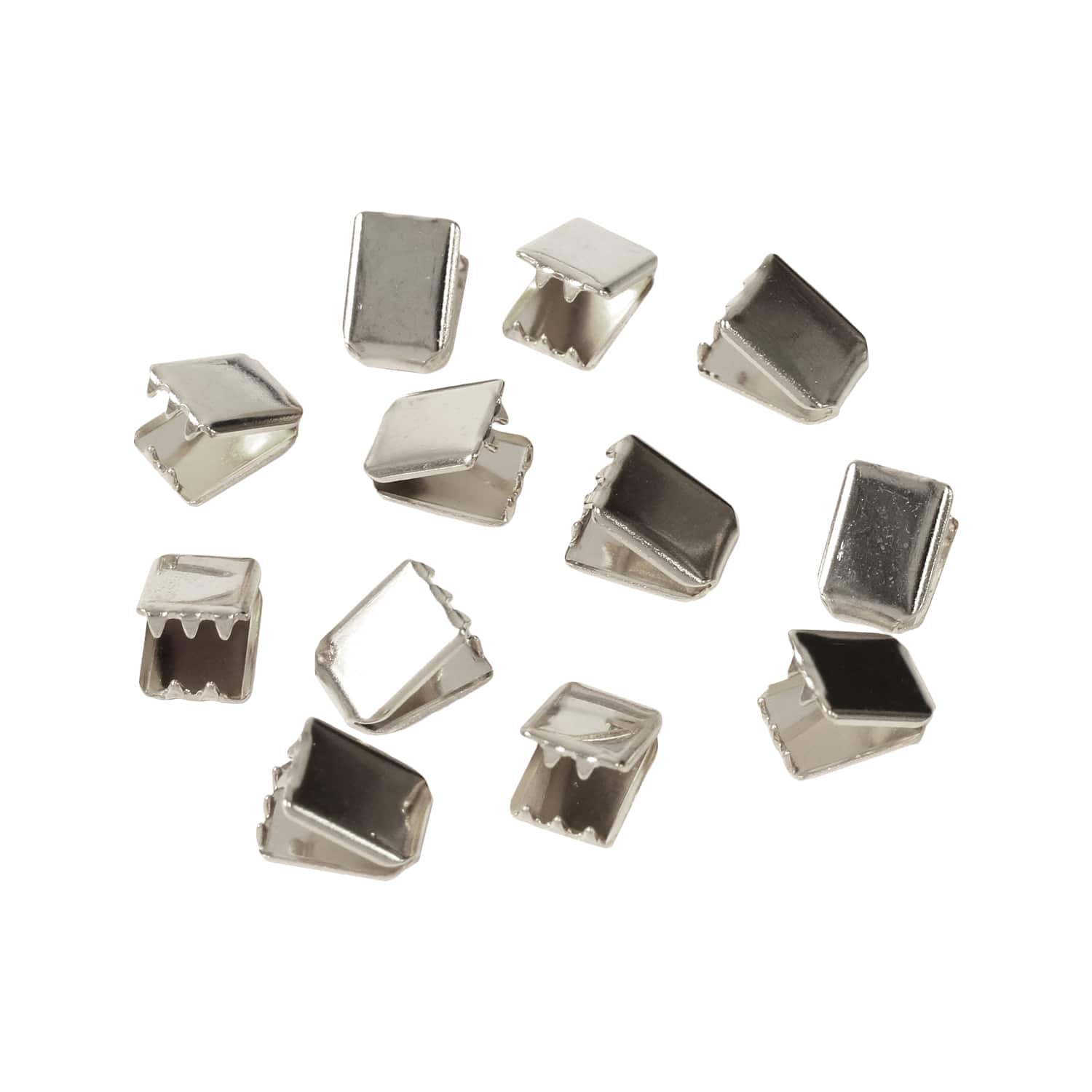 日本紐釦貿易 先止金具 7mm巾 12個 シルバー SGM-W7-S （ご注文単位1束）【直送品】